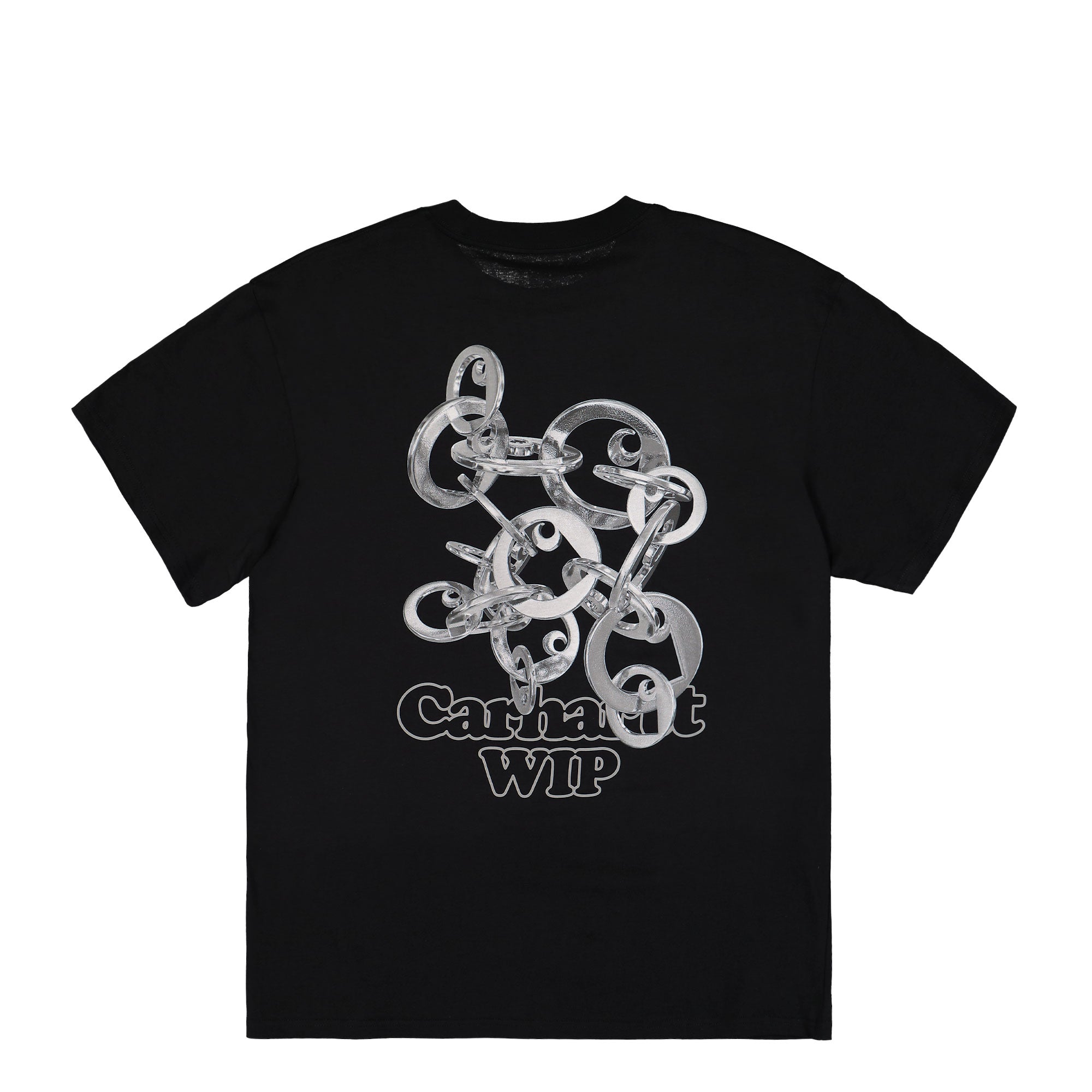 Carhartt WIP S/S Linked Charms T-Shirt Black / Silver T-Shirts Close-up | Overkill