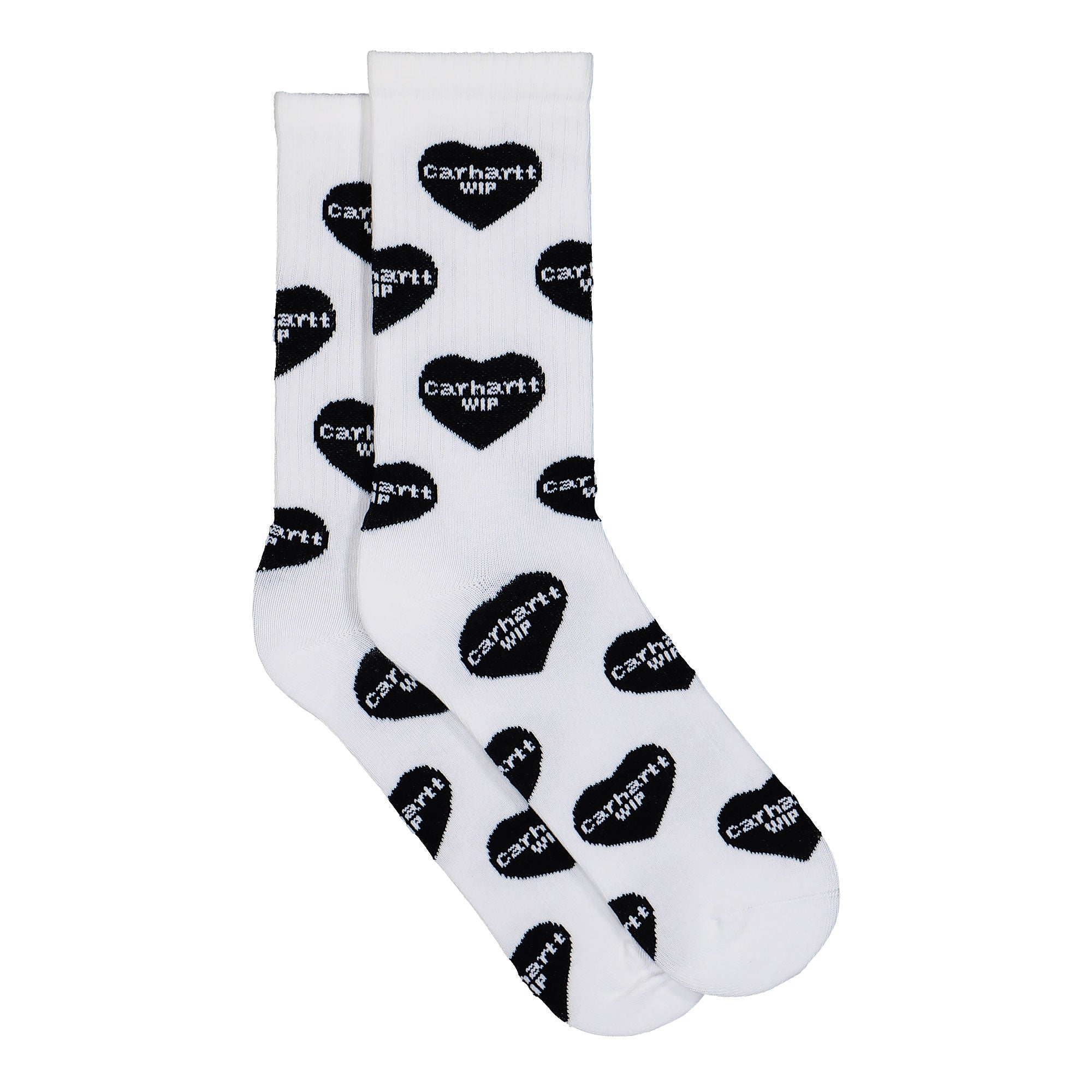 Carhartt WIP Heart Logo Socks Heart Logo Jacquard, White Socks I034483.2WH.XX.06 Close-up | Overkill
