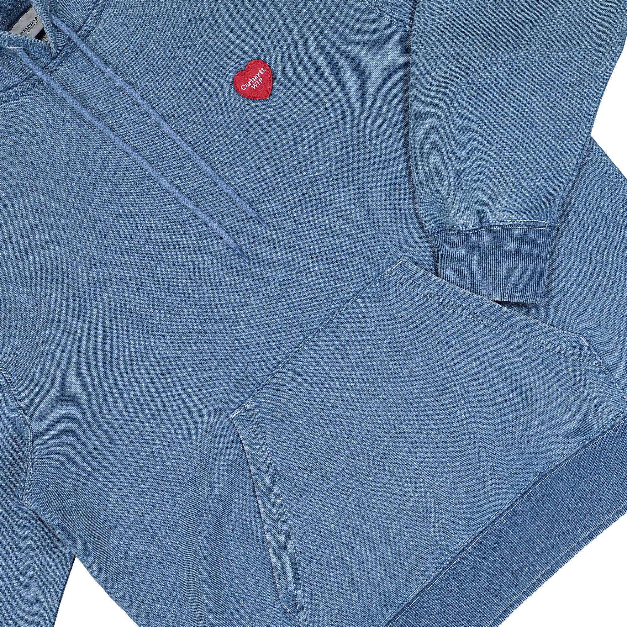 Carhartt WIP Hooded Ingo Sweat Light Blue Garment Dyed Hoodies I034498.9M.GD.03 Detail View 1 | Overkill