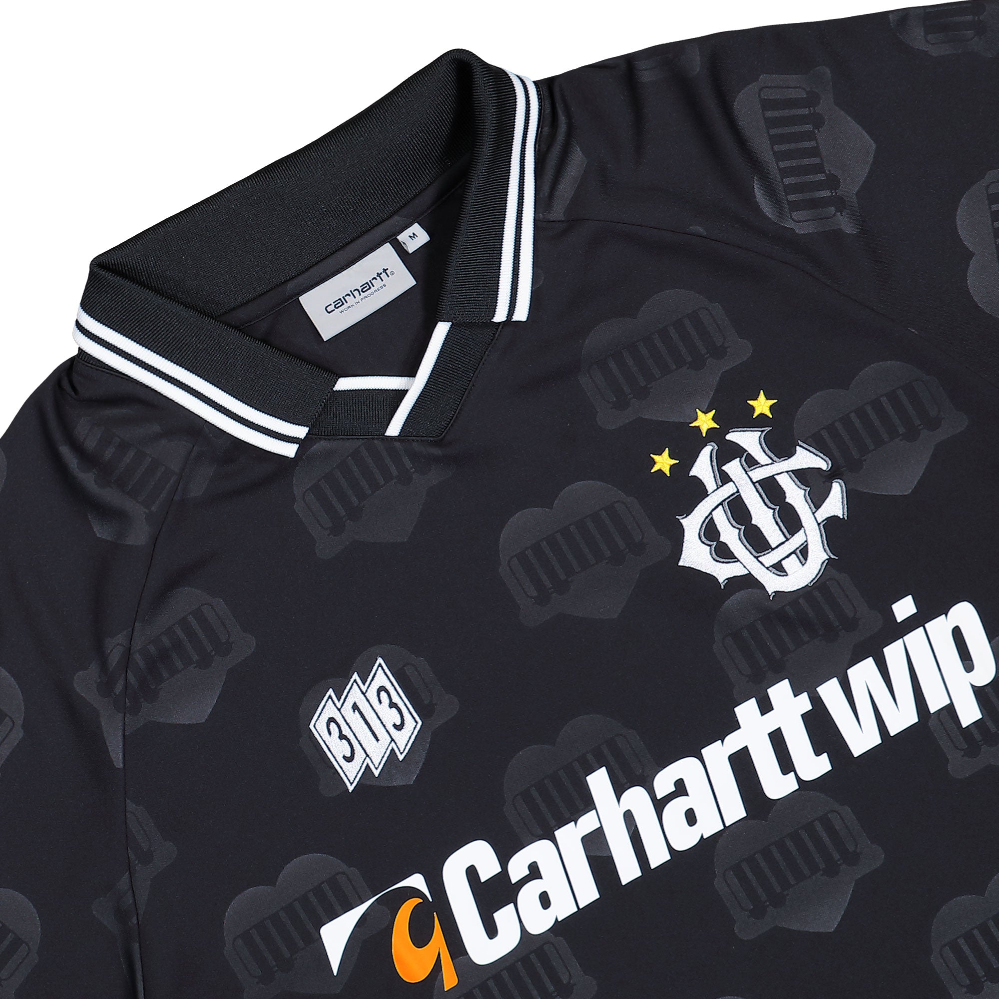 Carhartt WIP S/S Harttes Football T-Shirt Heart Train Jacquard Black T-Shirts I034625.2UF.XX.03 Detailfoto | Overkill