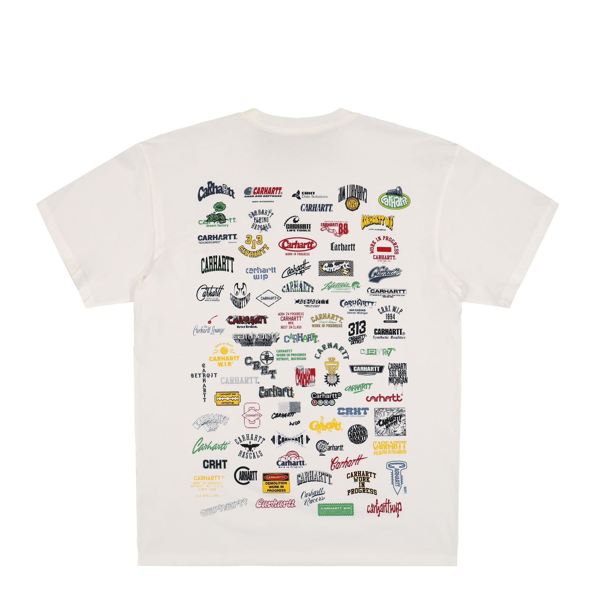 Carhartt WIP S/S Logo T-Shirt White T-Shirts Close-up | Overkill