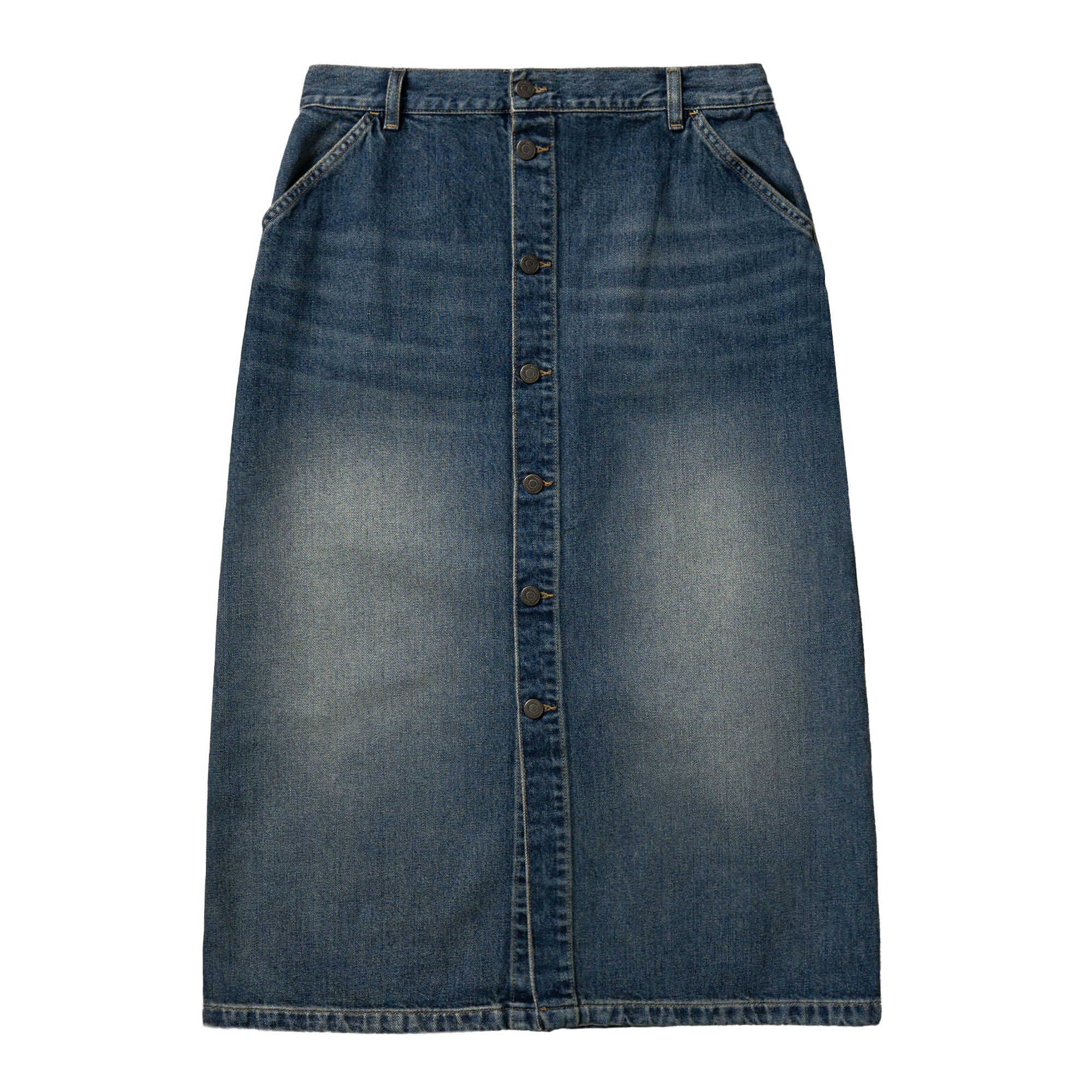 Carhartt WIP W Marvin Skirt Blue / Worn Used Wash Skirts I034647.01.4Q.03 | Overkill