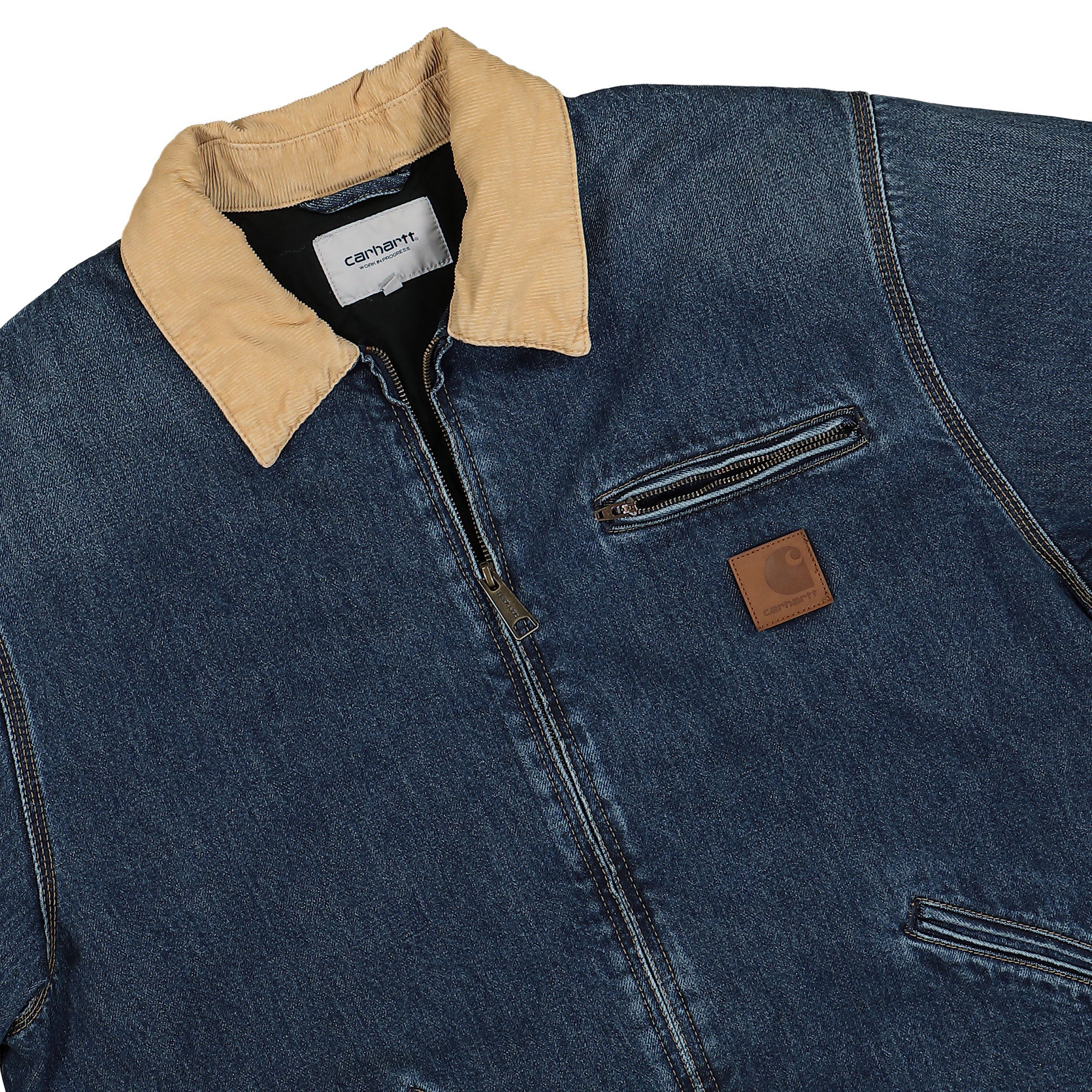 Carhartt WIP OG Detroit Jacket Blue / Dusty H Brown Jackets Detail view 1 | Overkill