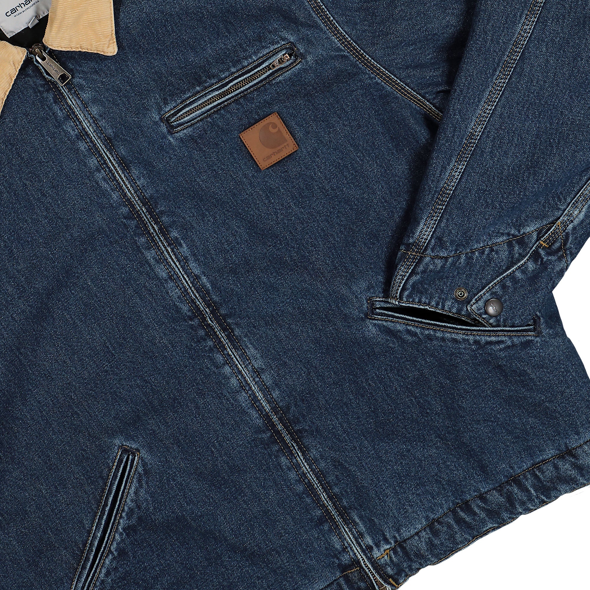 Carhartt WIP OG Detroit Jacket Blue / Dusty H Brown Jackets Detail view 2 | Overkill