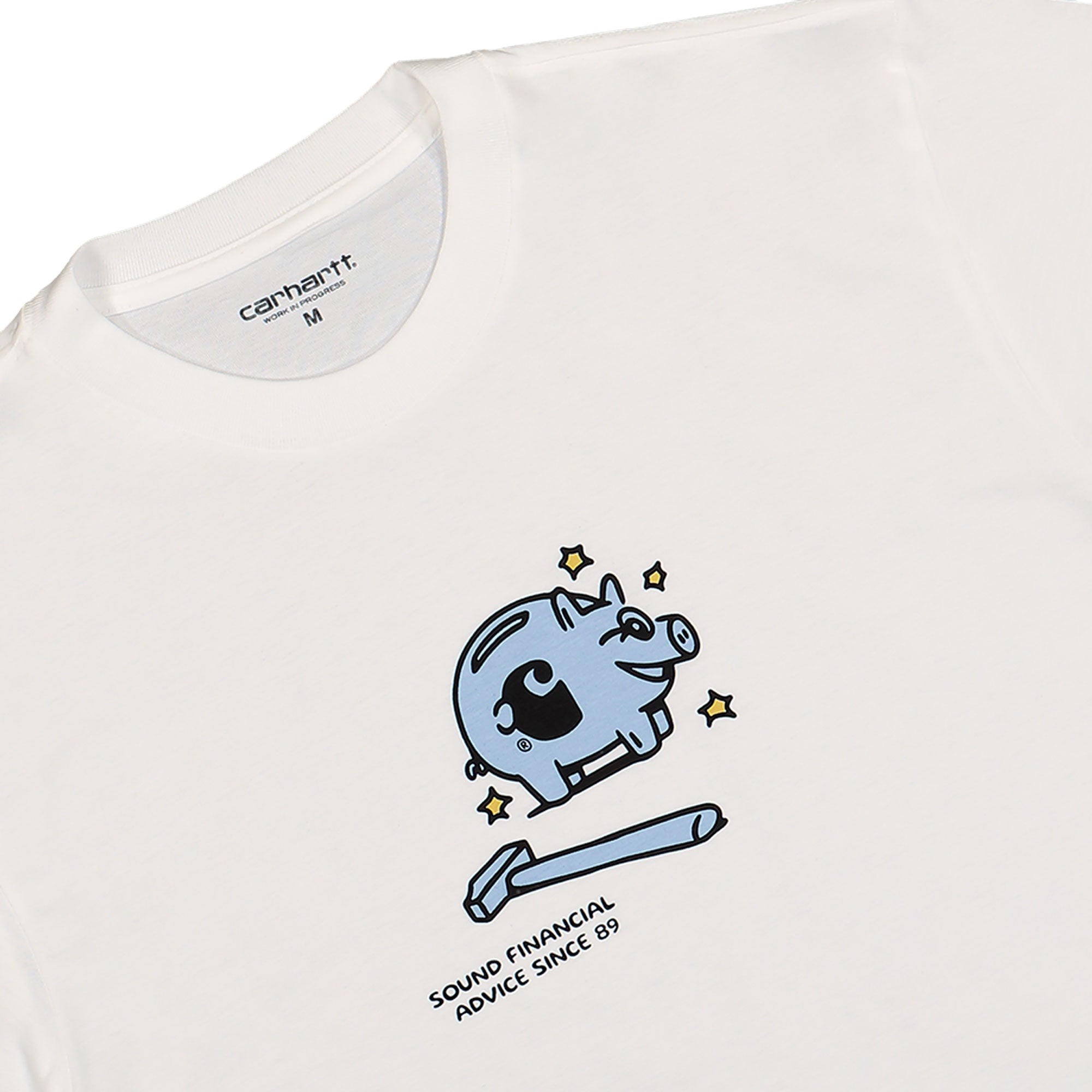 Carhartt WIP S/S Piggybank T-Shirt White T-Shirts Close-up | Overkill
