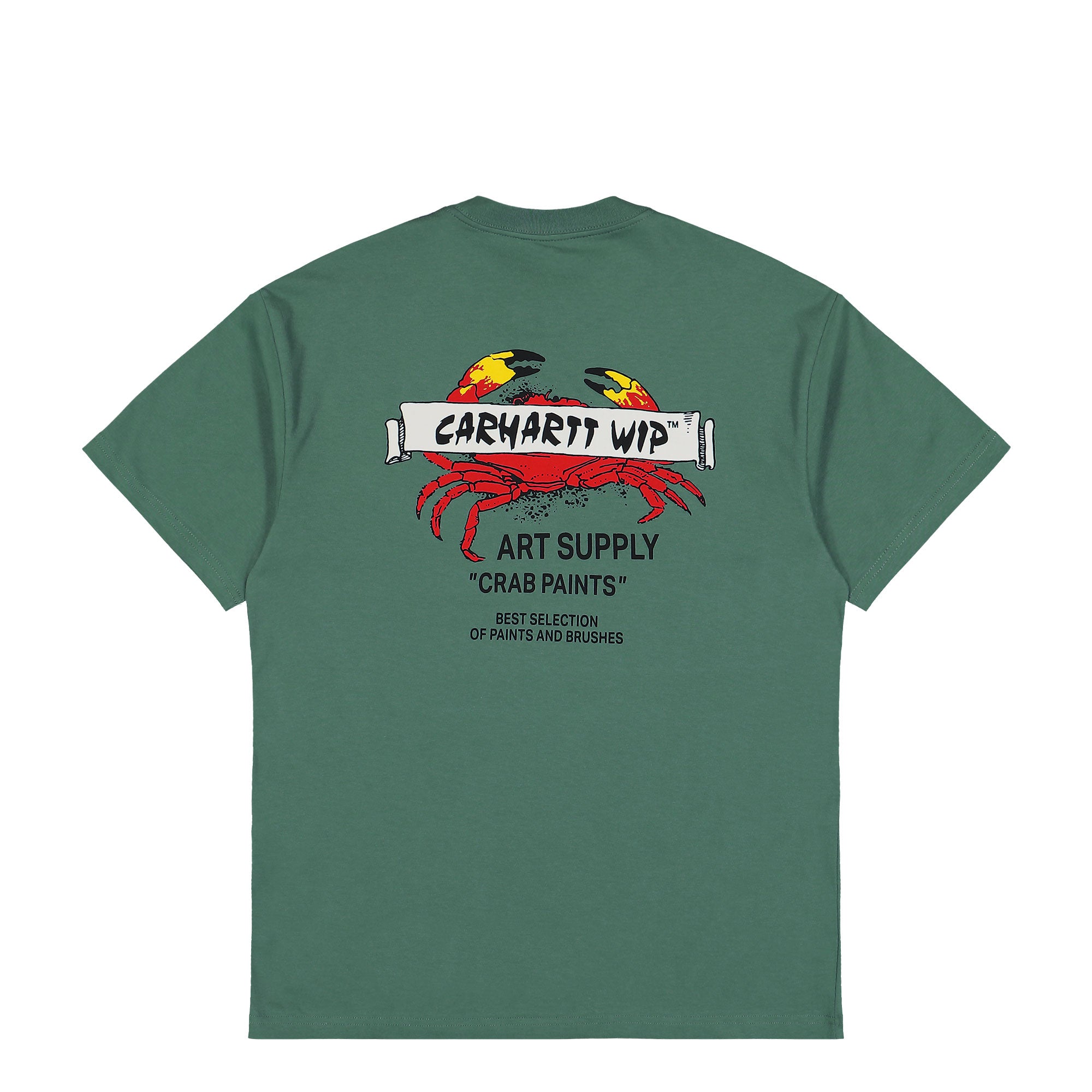 Carhartt WIP S/S Crab Paint T-Shirt Silver Pine T-Shirts I034778.2M2.XX.03 Close-up | Overkill