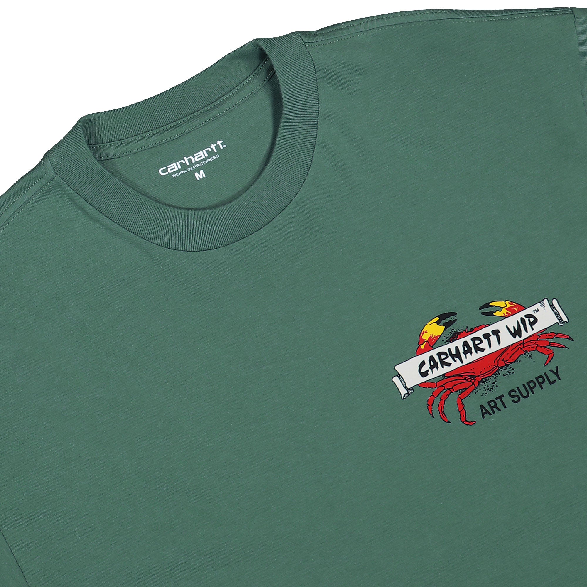 Carhartt WIP S/S Crab Paint T-Shirt Silver Pine T-Shirts I034778.2M2.XX.03 Detailfoto | Overkill