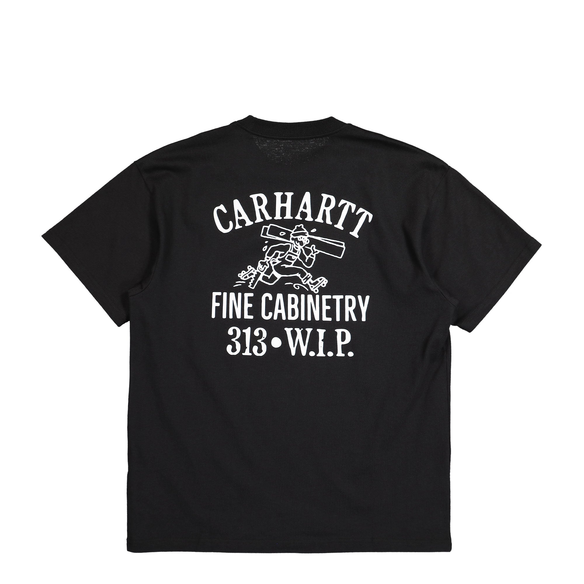 Carhartt WIP S/S Cabinetry T-Shirt Black / White T-Shirts Close-up | Overkill