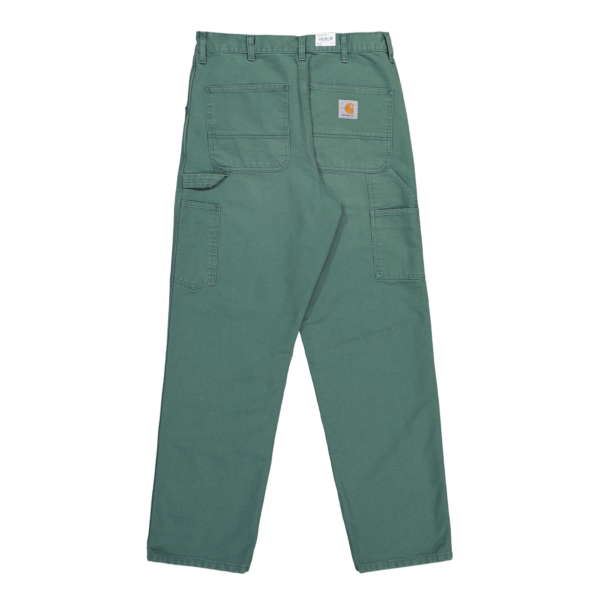 Carhartt WIP Single Knee Pant Silver Pine Stone Canvas Jeans I034798.2M2.4O.32 Close-up | Overkill
