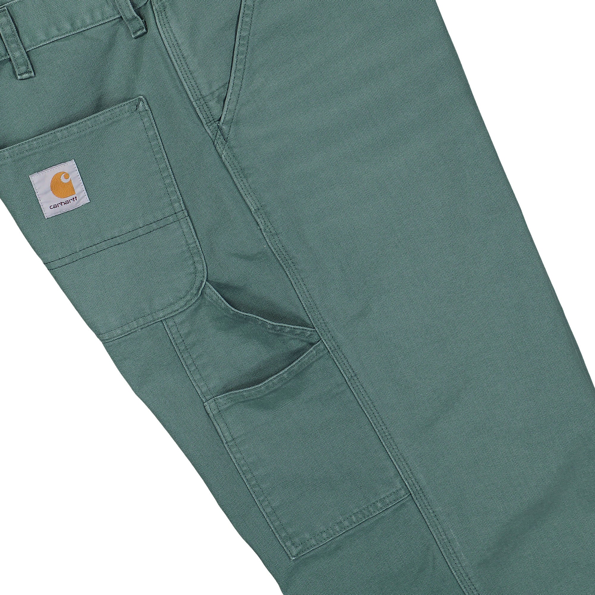 Carhartt WIP Single Knee Pant Silver Pine Stone Canvas Jeans I034798.2M2.4O.32 Detail View 3 | Overkill
