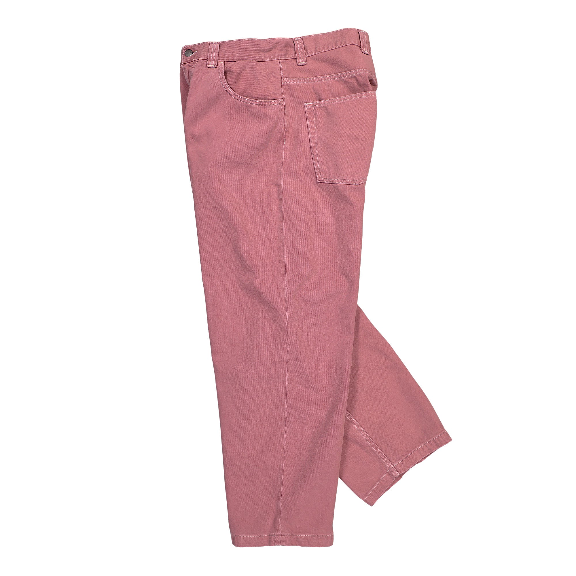 Carhartt WIP Brandon Pant Dusky Pink Stone Dyed Jeans Close-up | Overkill