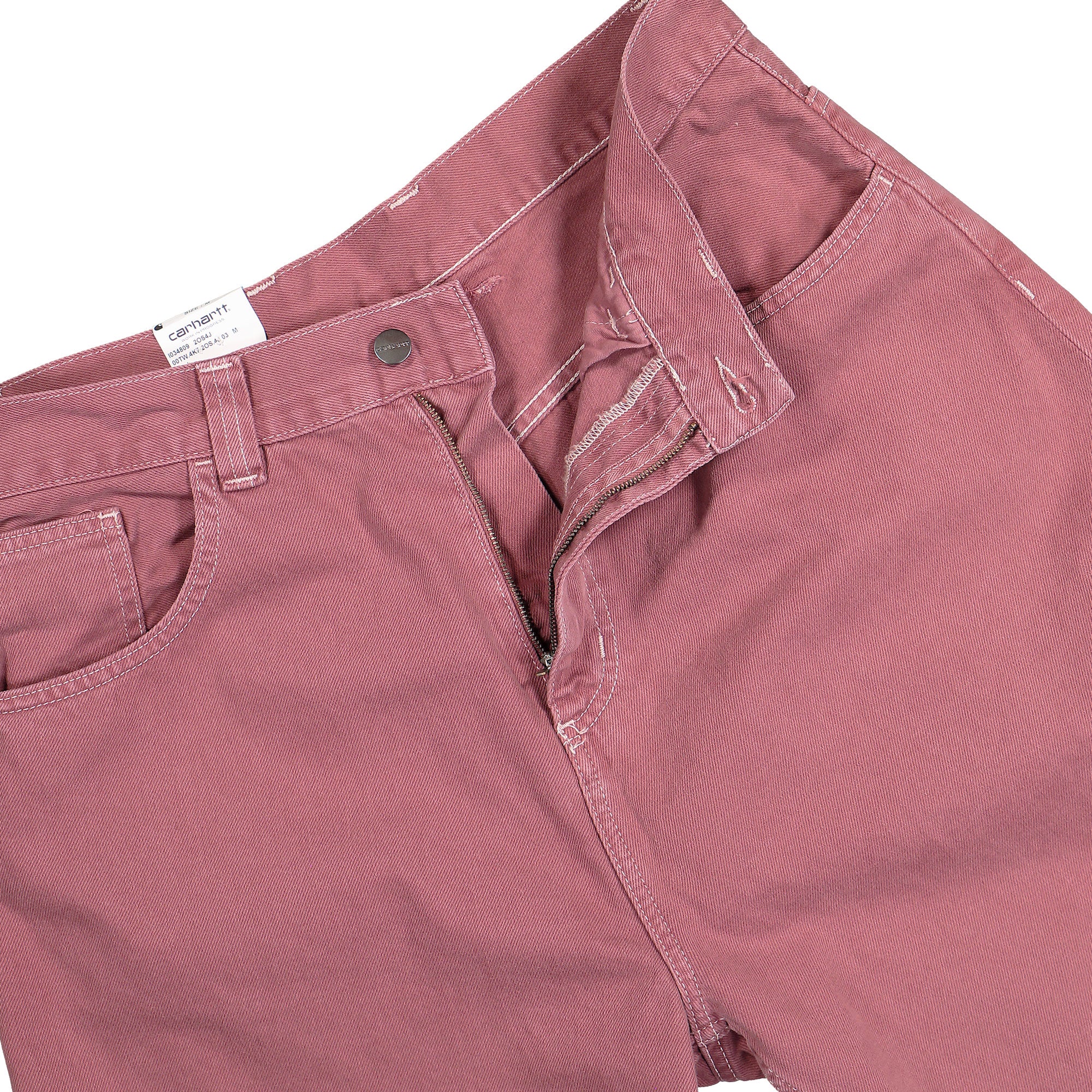 Carhartt WIP Brandon Pant Dusky Pink Stone Dyed Jeans Detailfoto | Overkill