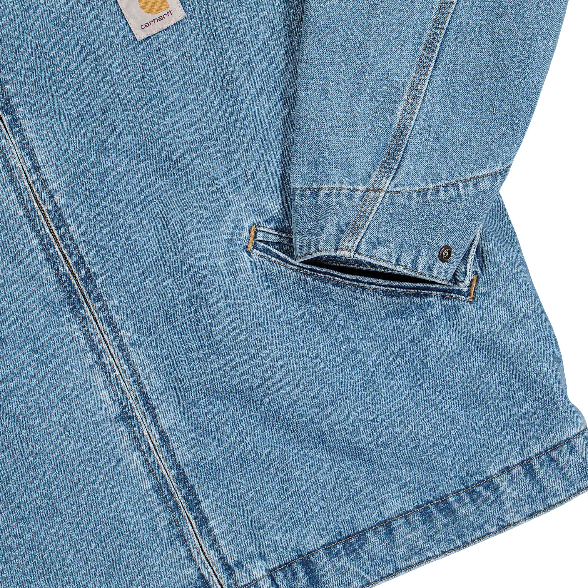 Carhartt WIP OG Detroit Jacket Blue Burst Washed Bomber & Varsity Jackets Detailfoto | Overkill