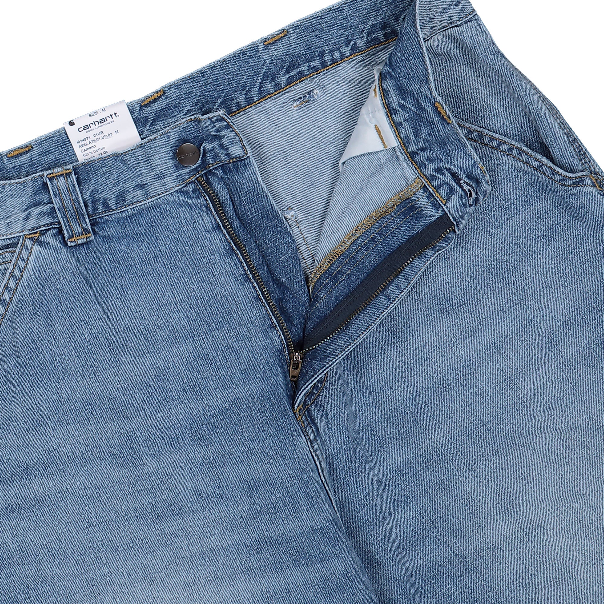 Carhartt OG Single Knee Pant Blue Burst Washed Jeans I034871.01.UR.03 Detail View 1 | Overkill