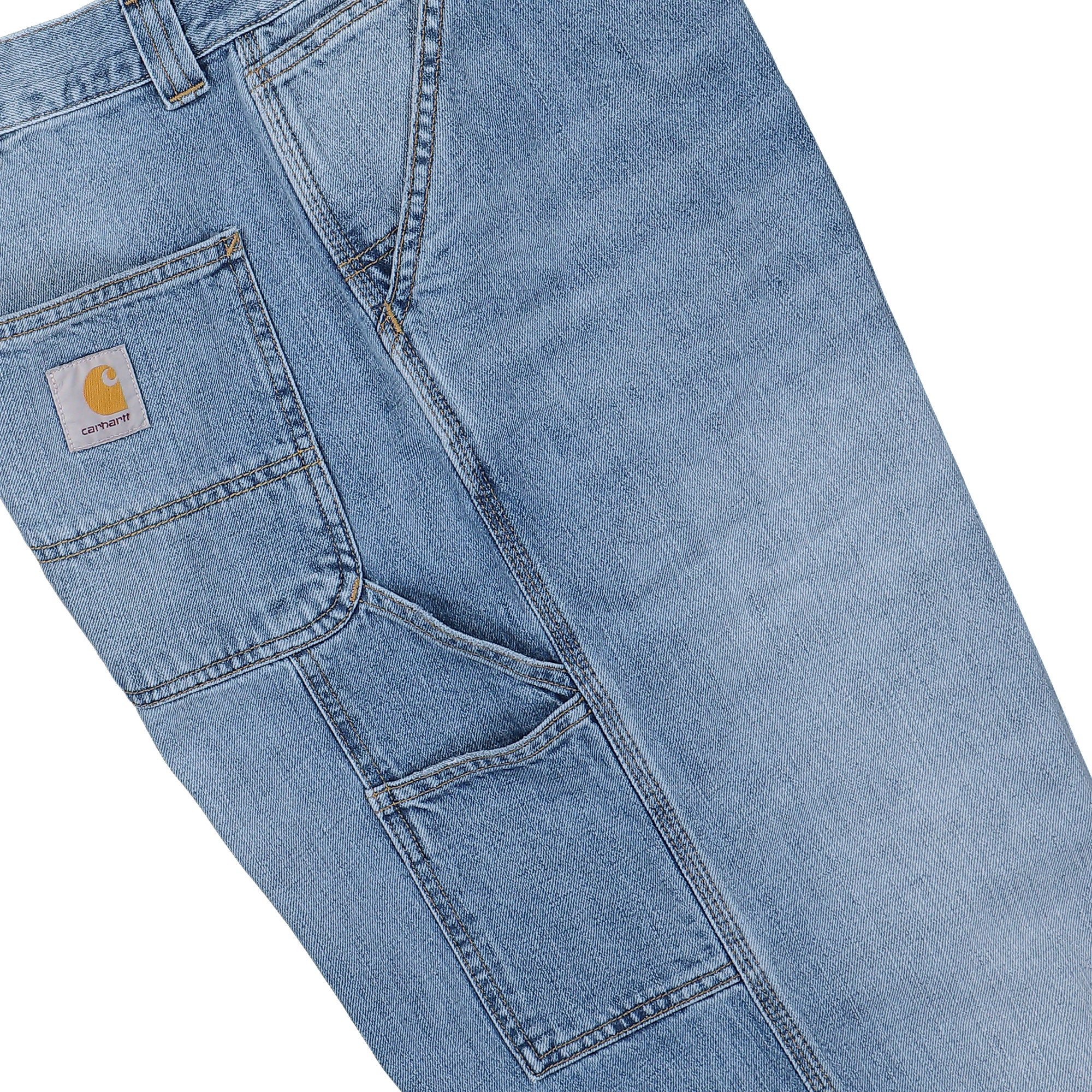 Carhartt OG Single Knee Pant Blue Burst Washed Jeans I034871.01.UR.03 Detail View 3 | Overkill