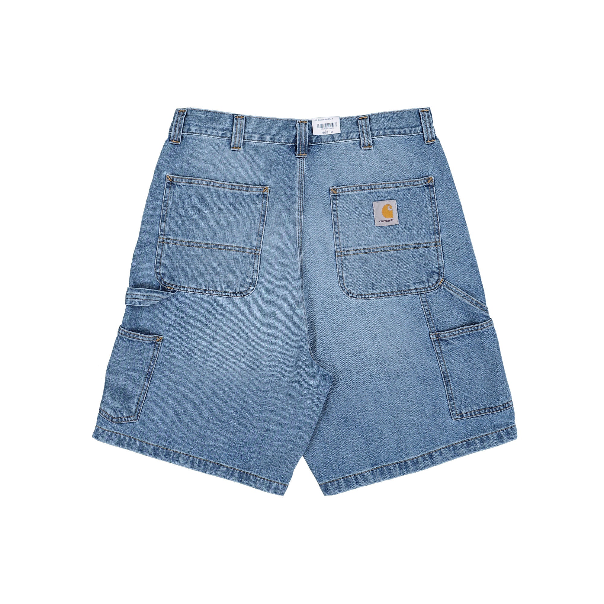 Carhartt OG Single Knee Short Blue Burst Washed Shorts I034872.01.UR.03 Close-up | Overkill
