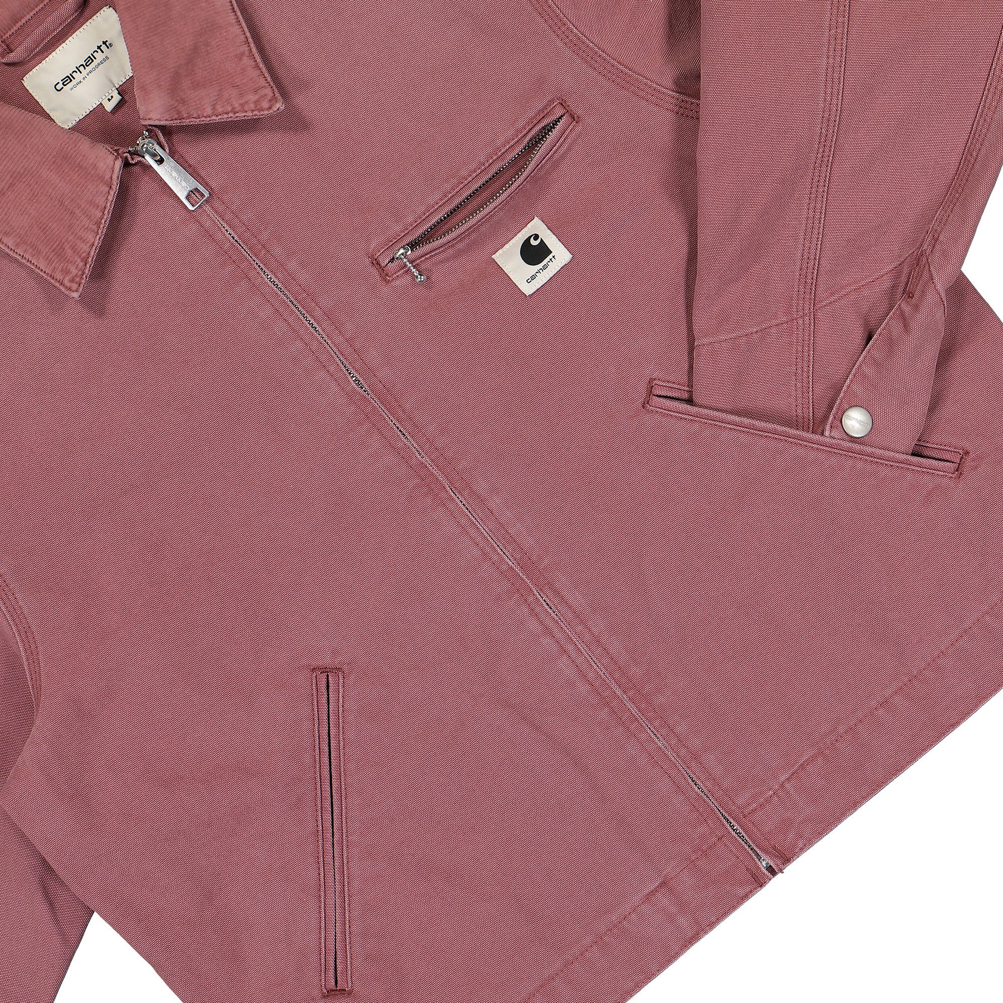 Carhartt WIP W OG Detroit Jacket Dusky Pink / Stone Canvas Jackets Detailfoto | Overkill