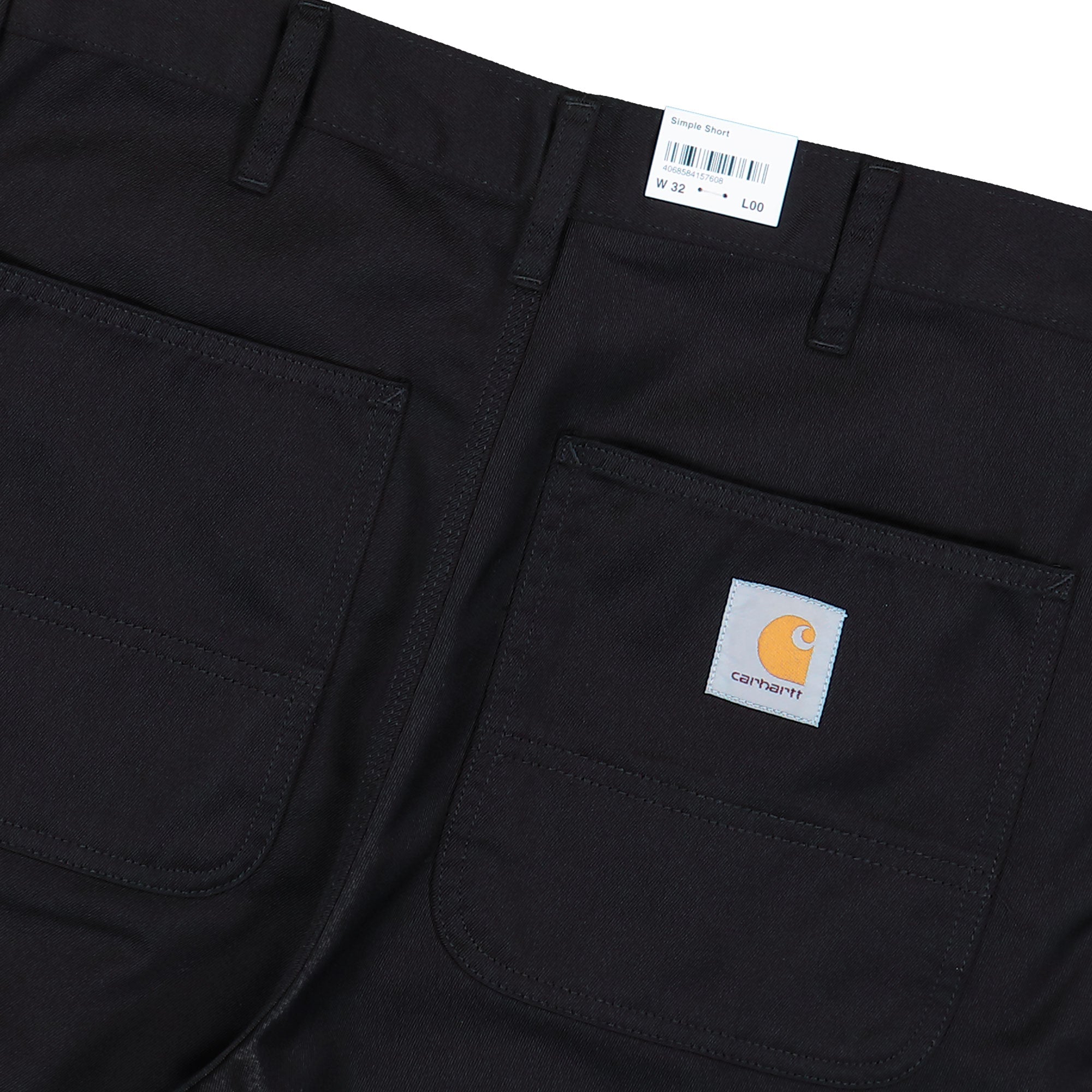 Carhartt WIP Simple Short Black Shorts I034912.89.02.00 Detail View 2 | Overkill