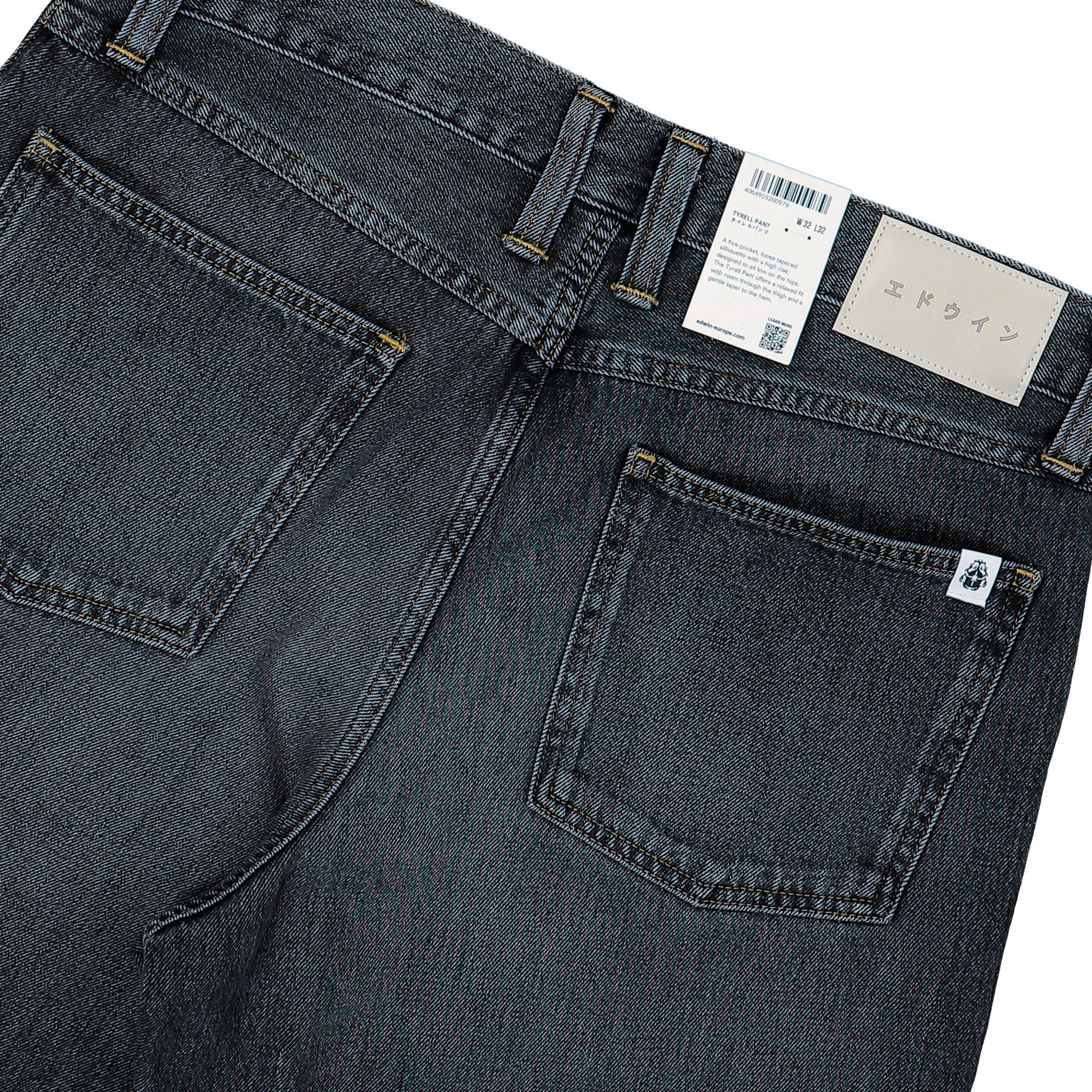 Edwin Tyrell Pant Black Radium Wash Jeans I034931.89.XR.32 Detail View 2 | Overkill