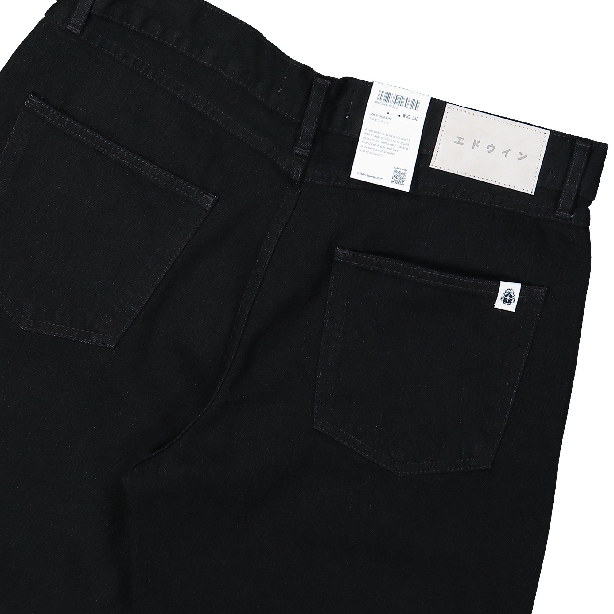 Edwin Cosmos Pant Rinsed - Black Denim Pant I034932.89.02.32 Detail View 2 | Overkill