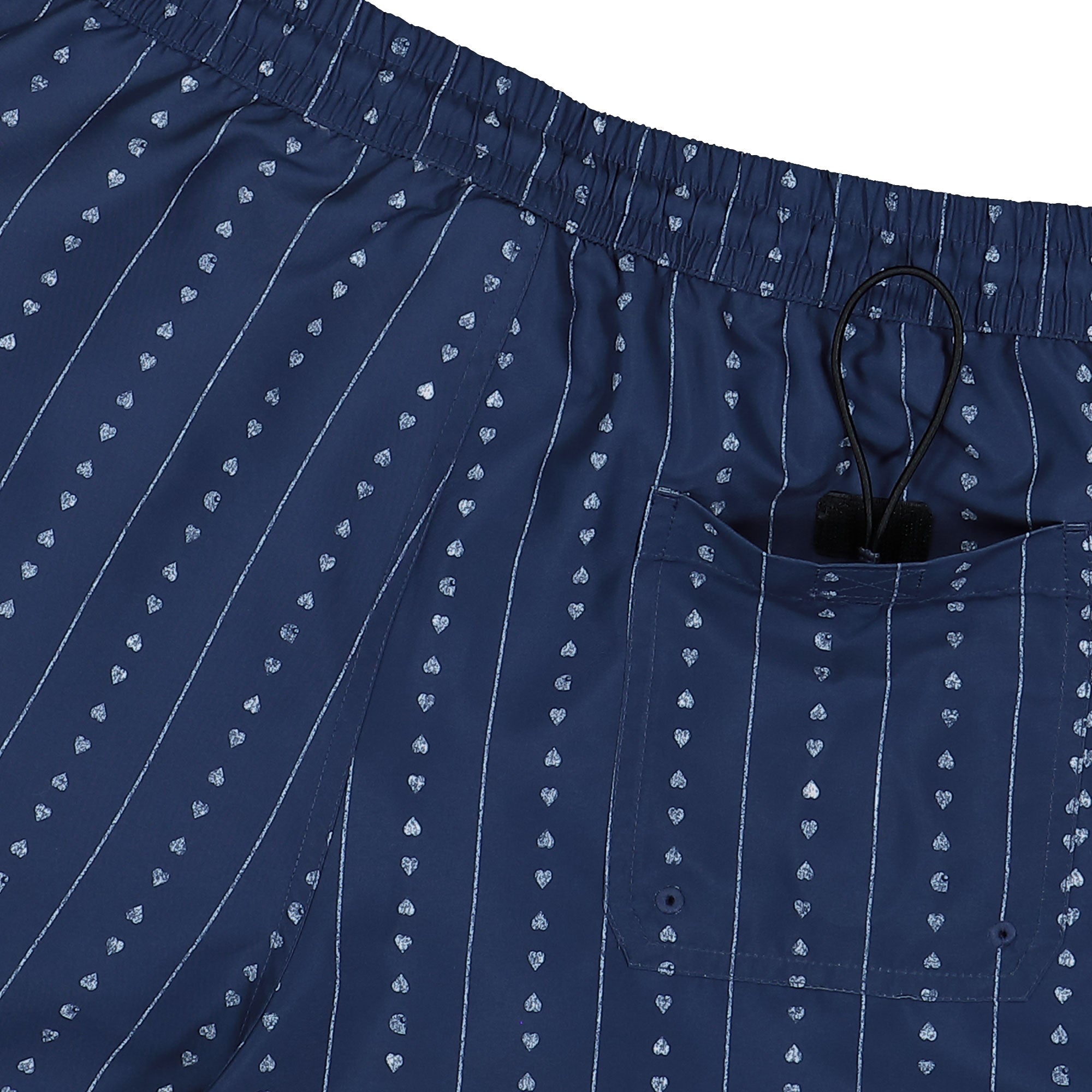 Carhartt WIP Slater Swim Trunks Heart C Pinstripe, Ink / Natural Swimwear I035063.2RU.XX.03 Detail View 2 | Overkill