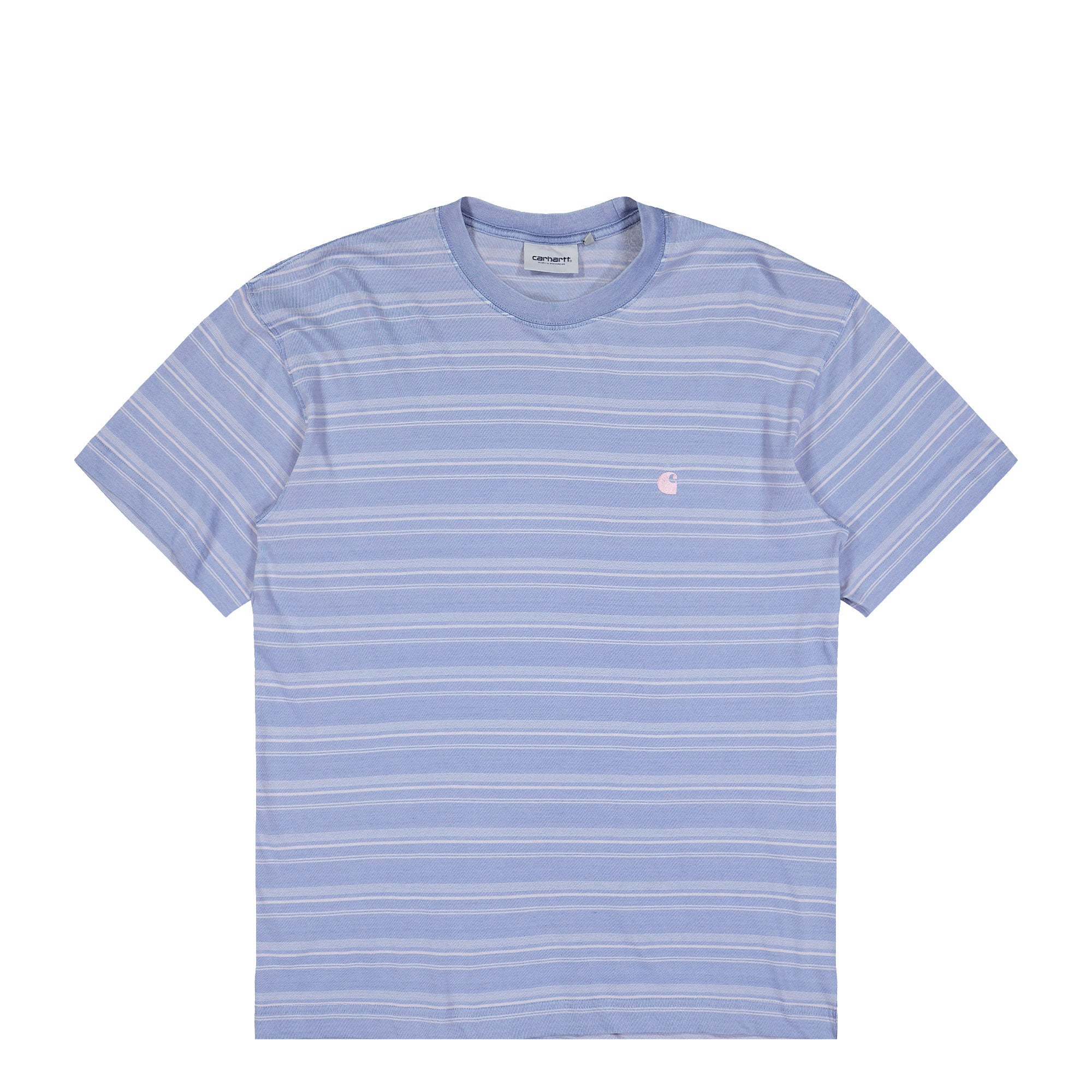 Carhartt WIP S/S Brodine T-Shirt Brodine Stripe / Sorrent / Indigo Overdyed T-Shirts I035168.30B.5X.03 | Overkill