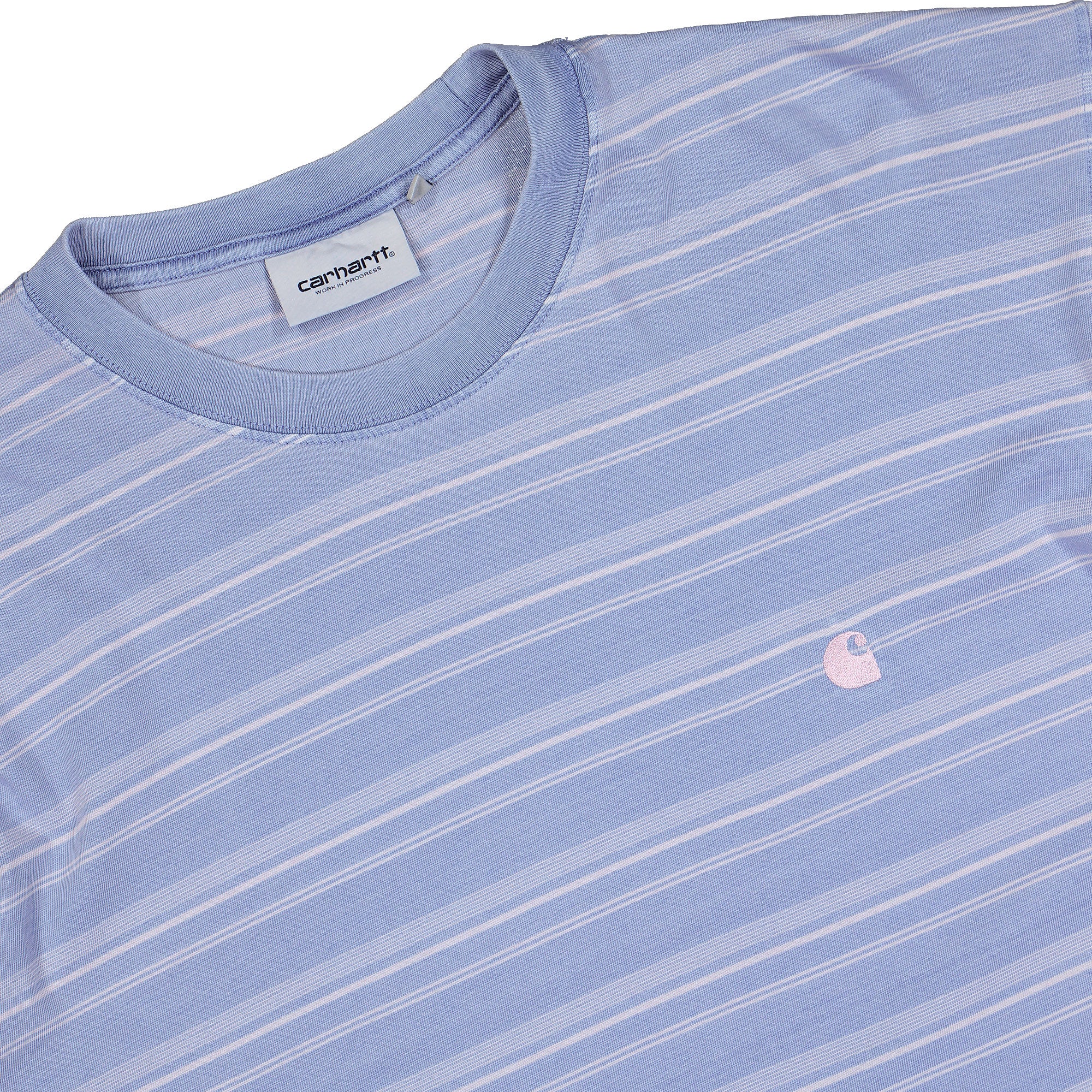 Carhartt WIP S/S Brodine T-Shirt Brodine Stripe / Sorrent / Indigo Overdyed T-Shirts I035168.30B.5X.03 Detailfoto | Overkill