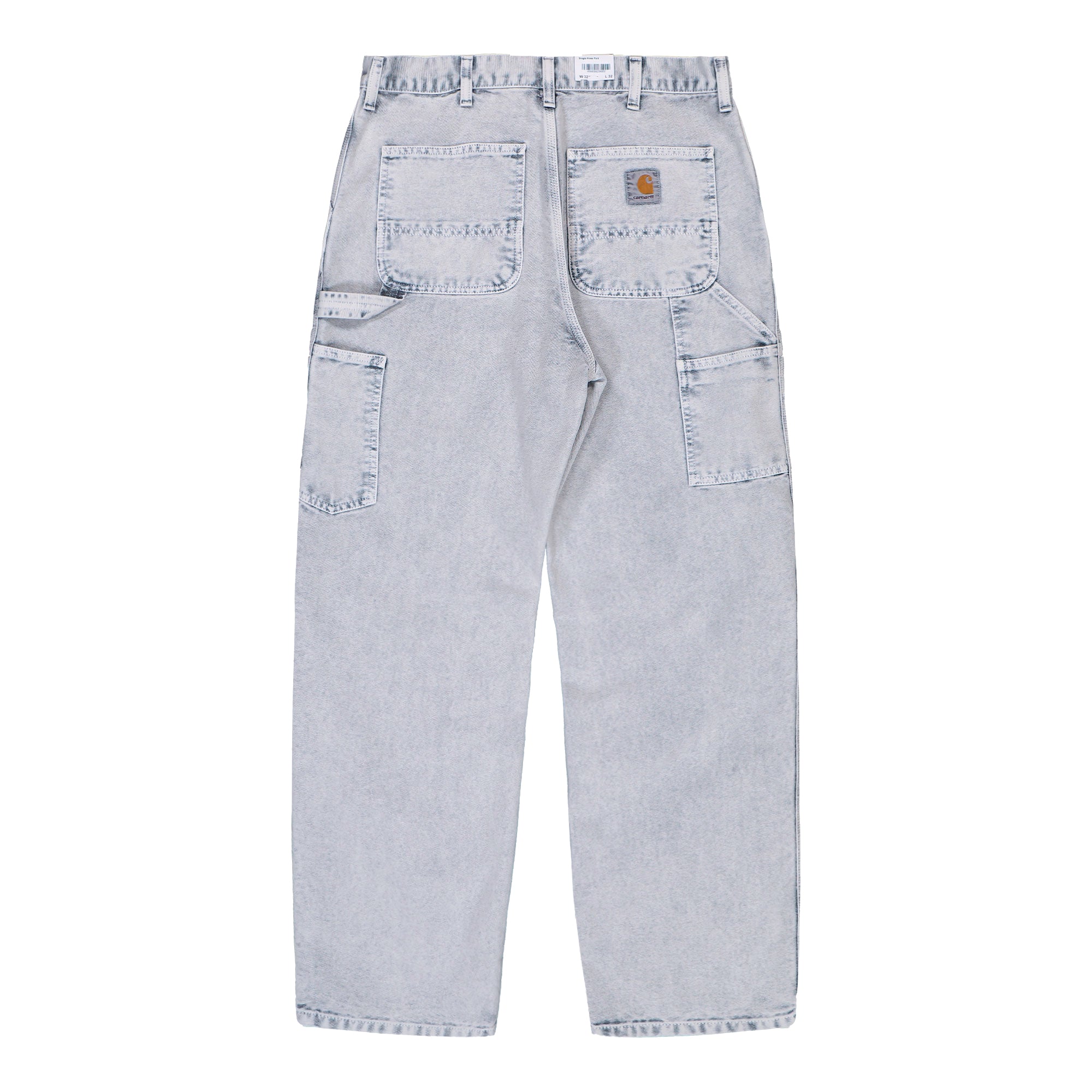 Carhartt WIP Single Knee Pant Black / Chalk Wash Jeans I035559.89.5F.32 Close-up | Overkill