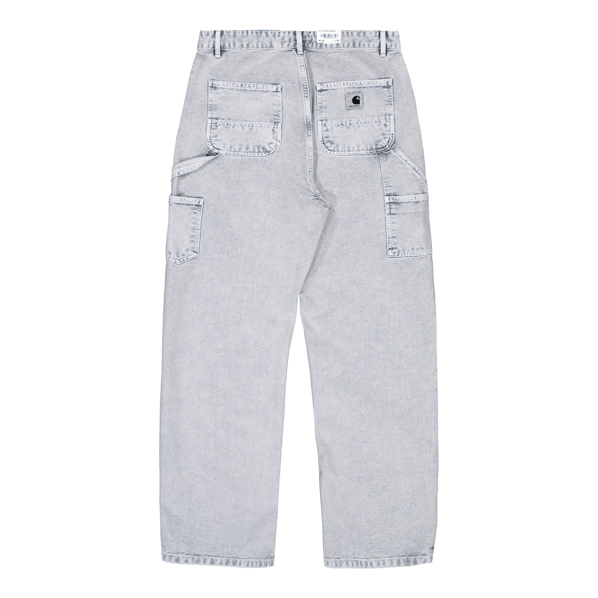 Carhartt WIP W Pierce Pant Straight Black / Chalk Wash Jeans I035576.89.5F.00 Close-up | Overkill