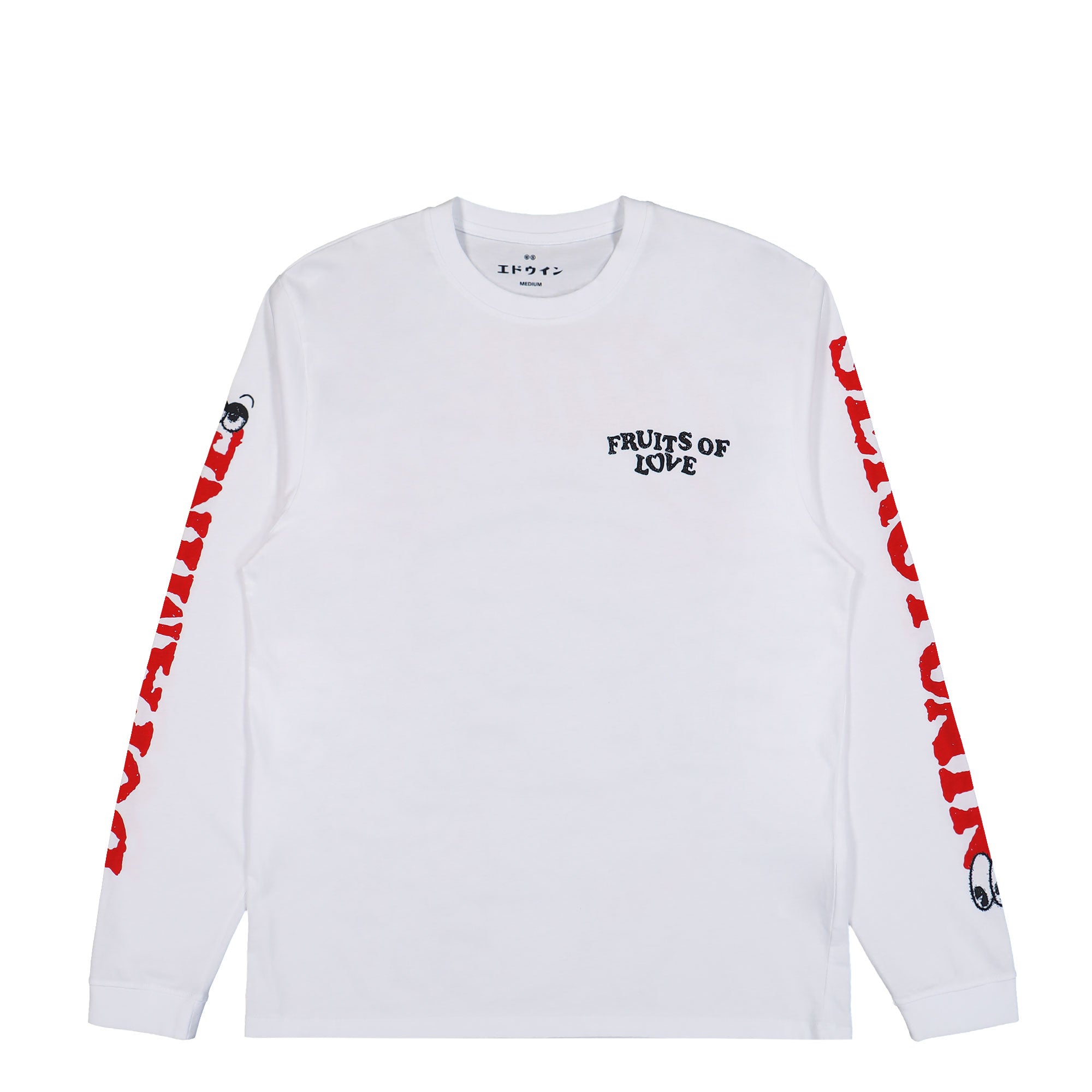 Edwin Fruits Of Love LS T-Shirt White Longsleeve I035786.02.67.03 | Overkill
