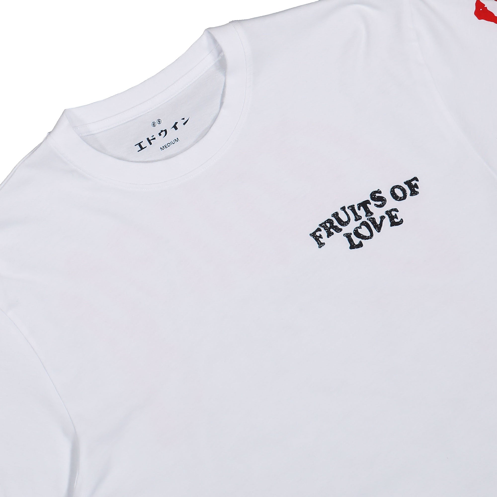 Edwin Fruits Of Love LS T-Shirt White Longsleeve I035786.02.67.03 Close-up | Overkill