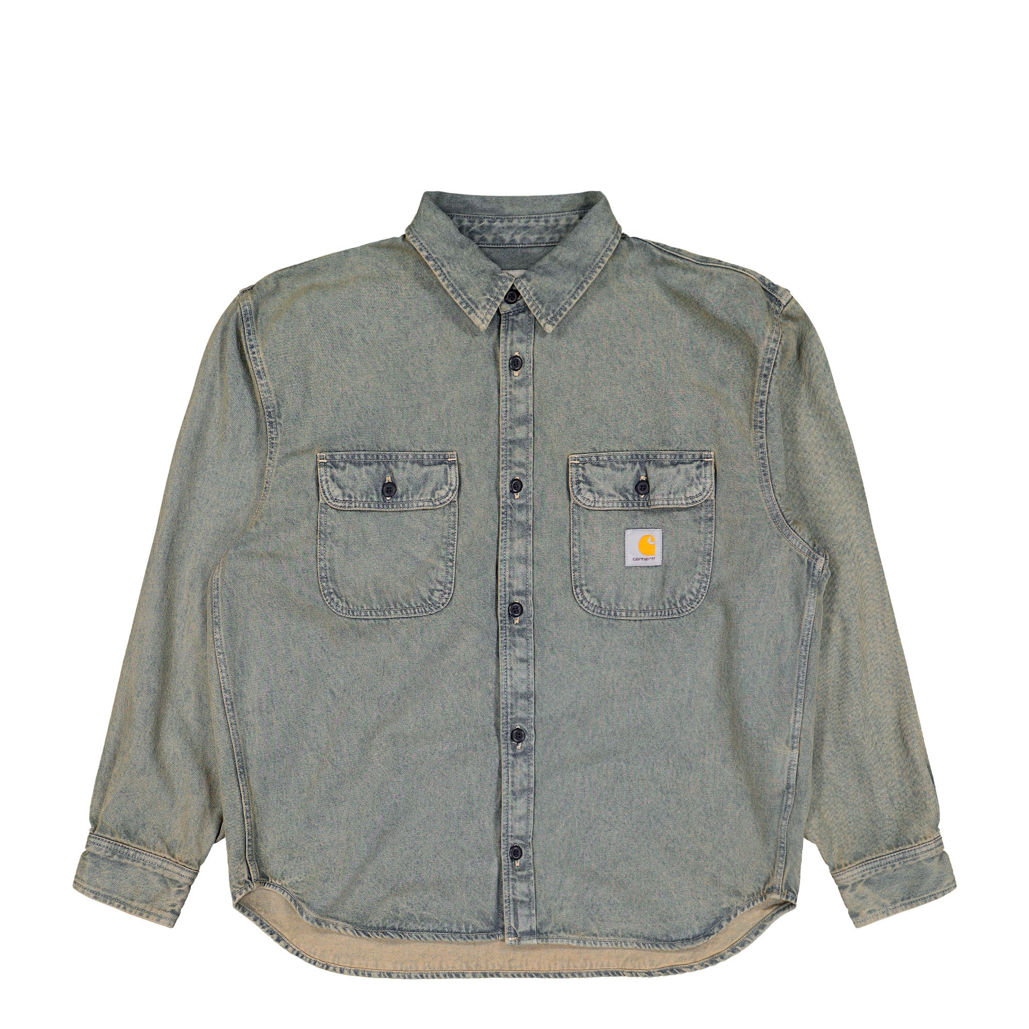 Carhartt WIP Tigan Shirt Jac Blue / Leather / Garment Dyed Shirts I035821.3FU.GD.03 | Overkill