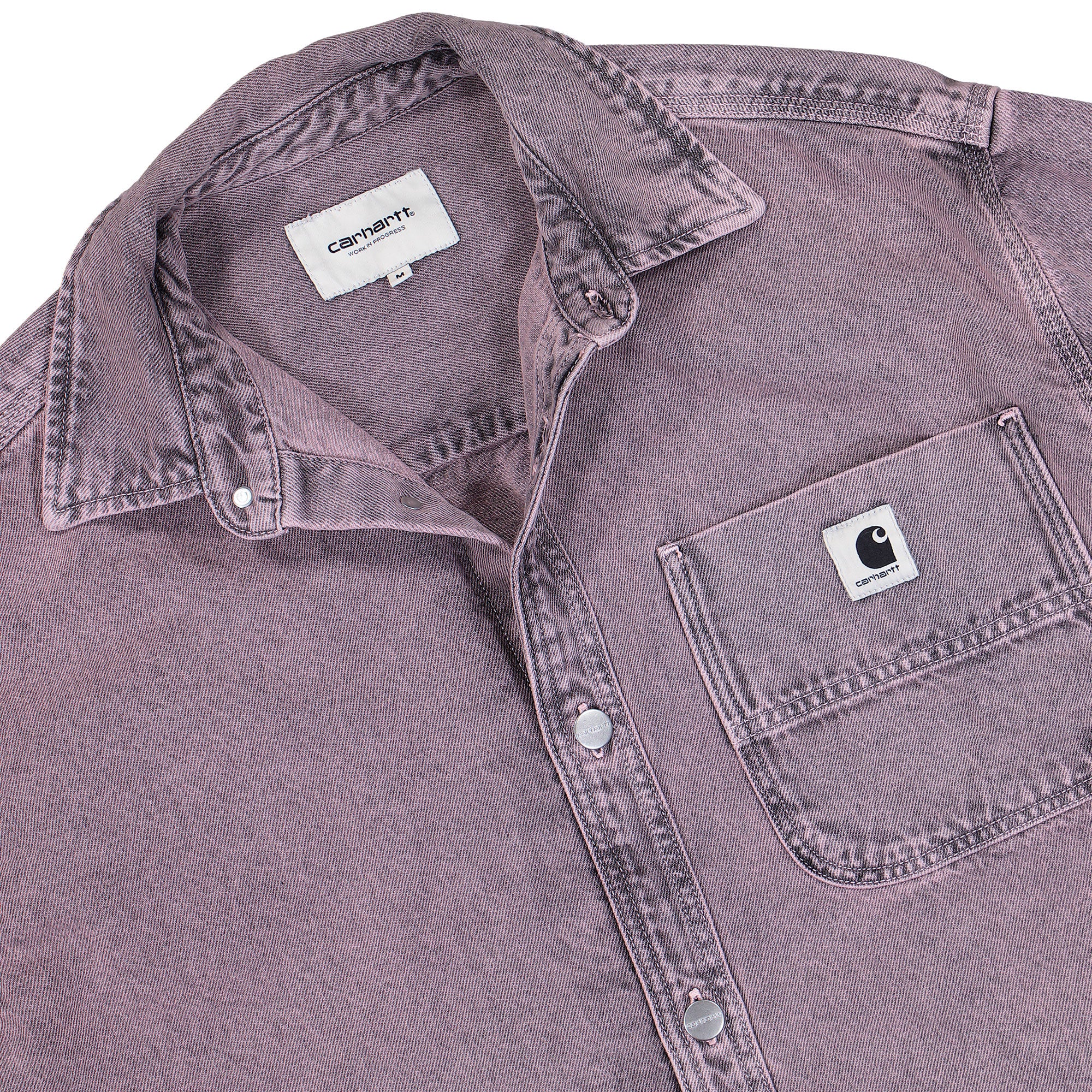 Carhartt WIP W Georgia Shirt Jac Black / Hortensia / Garment Dyed Shirts I035823.2W6.GD.03 Detailfoto | Overkill