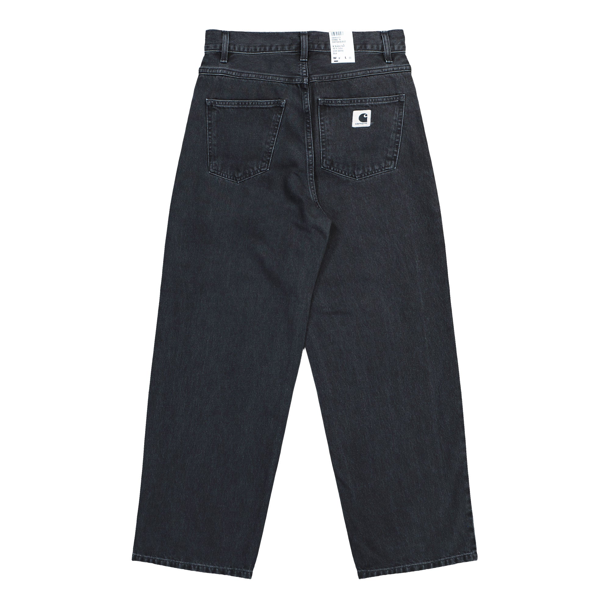 Carhartt WIP W Brandon Pant Black Stoned Washed Jeans I035892.89.06.03 Close-up | Overkill