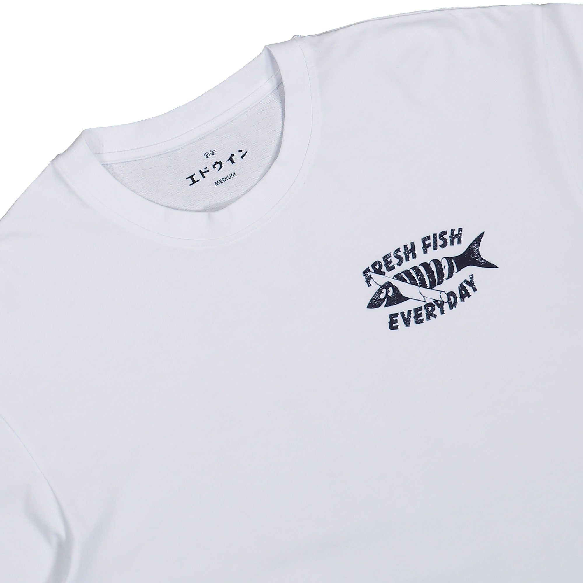 Edwin Monsieur Sakana T-Shirt White T-Shirt I036398.02.67.03 Close-up | Overkill
