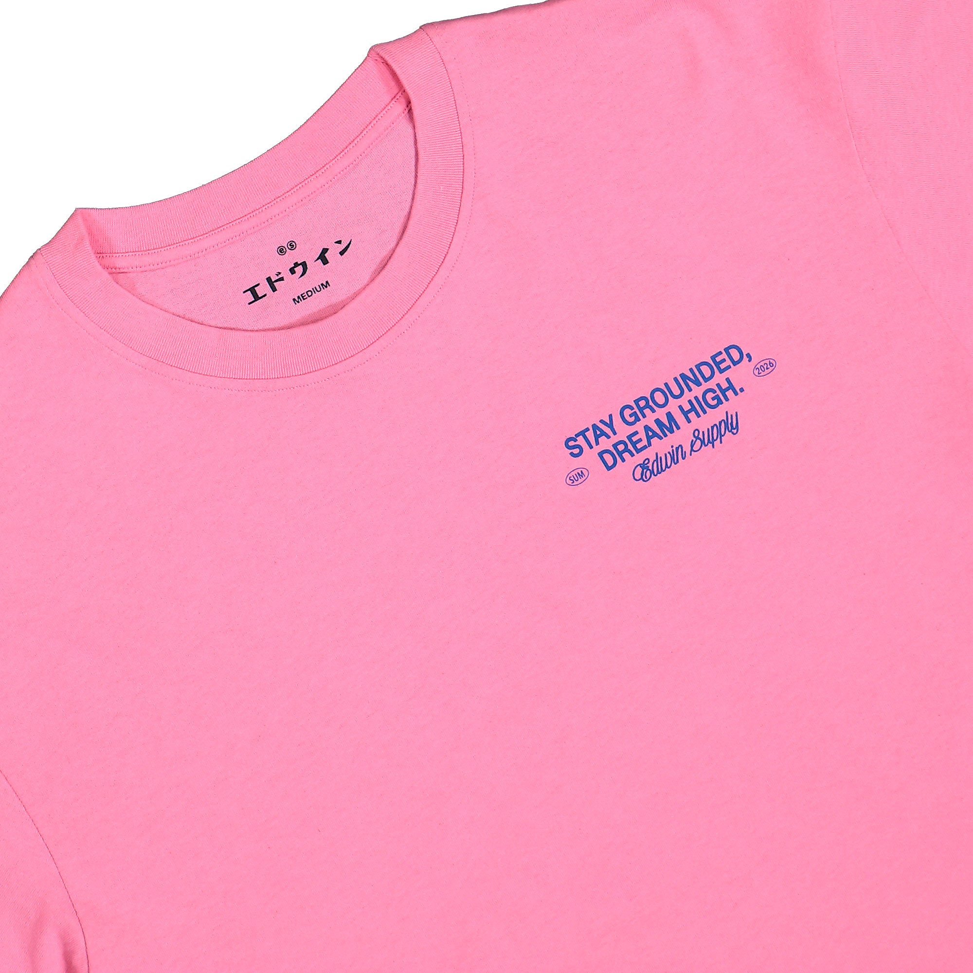 Edwin Laid Back League T-Shirt Pink T-Shirts I036611.31A.67.03 Detailfoto | Overkill