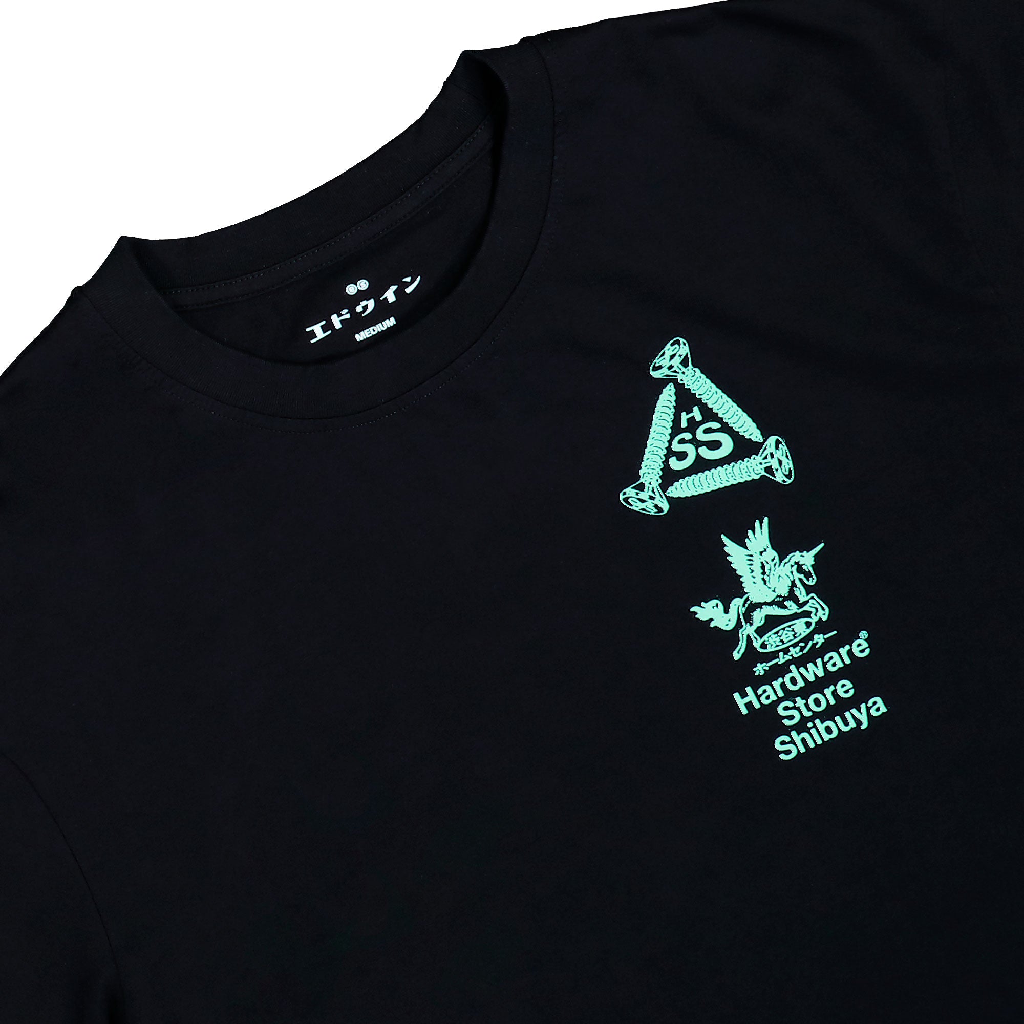 Edwin Hardware Store Shibuya TS Black Garment Washed T-Shirts I036639.89.67.03 Detailfoto | Overkill