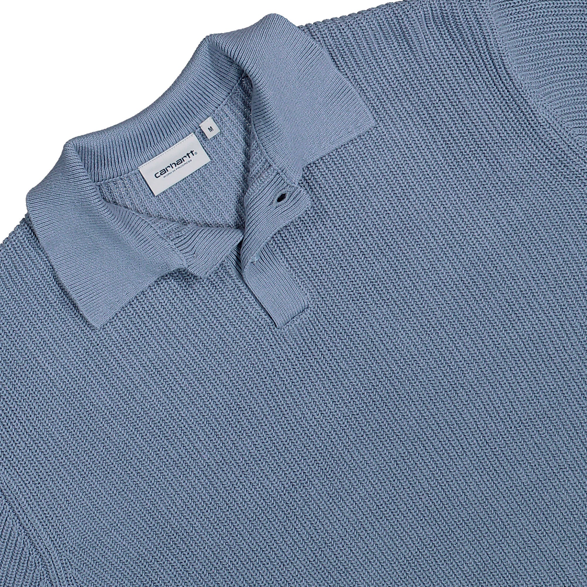 Carhartt WIP L/S Miles Polo Shady Blue Sweatshirt I036858.3RH.XX.03 Detailfoto | Overkill