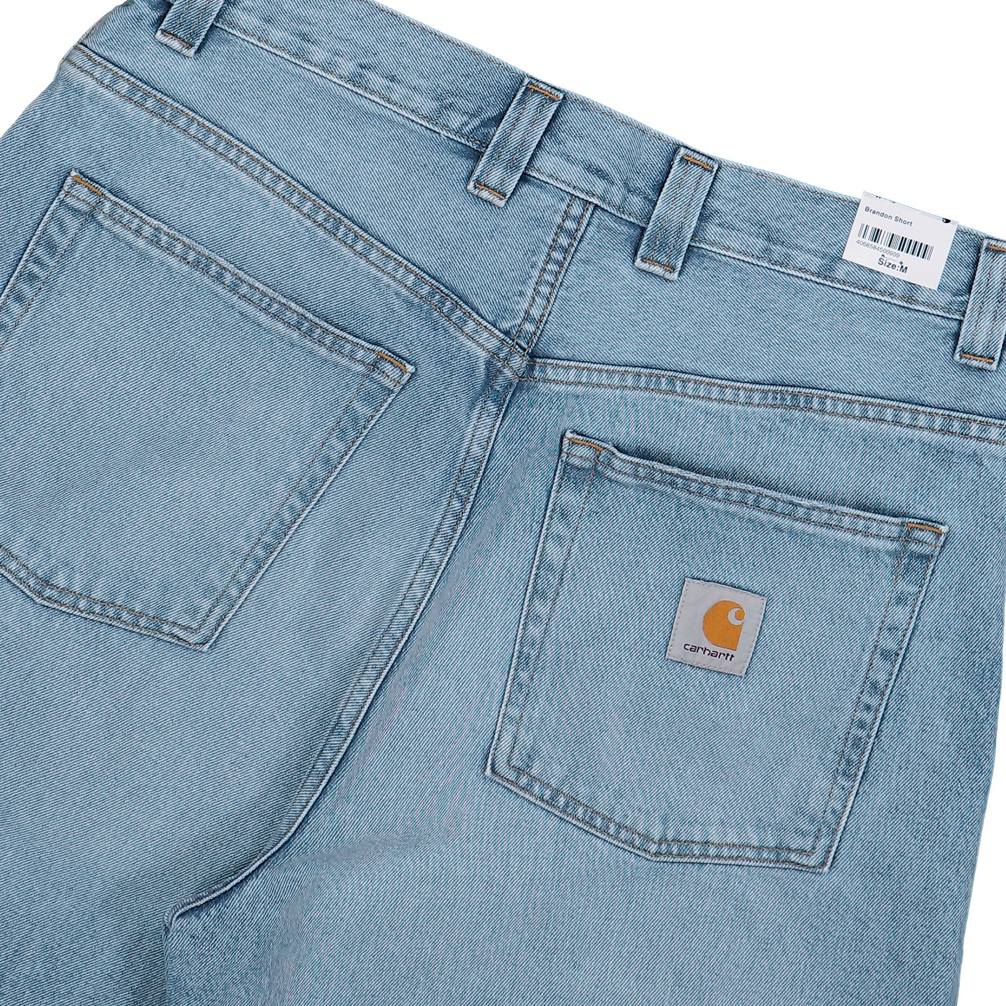 Carhartt WIP Brandon Short Blue Heavy Worn Bleached Short I037161.01.WU.03 Detail View 2 | Overkill