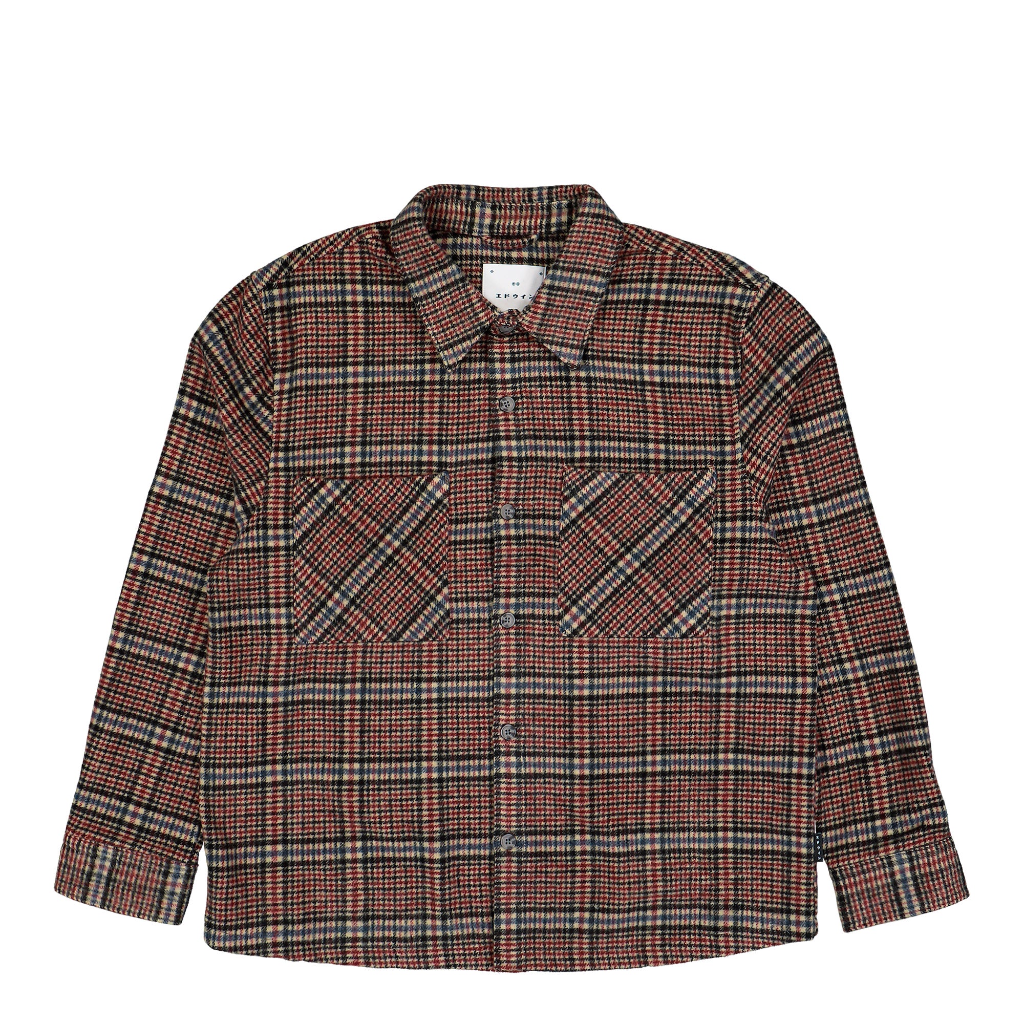 Edwin Julius LS Shirt Burgundy / Blue Shirts I037312.3MJ.67.03 | Overkill