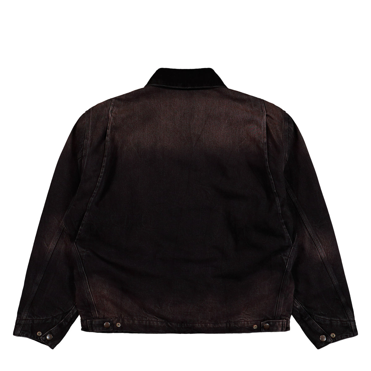 Carhartt WIP OG Detroit Jacket Black / Black Tobacco Used Wash jacket I037535.00E.0R.03 Close-up | Overkill