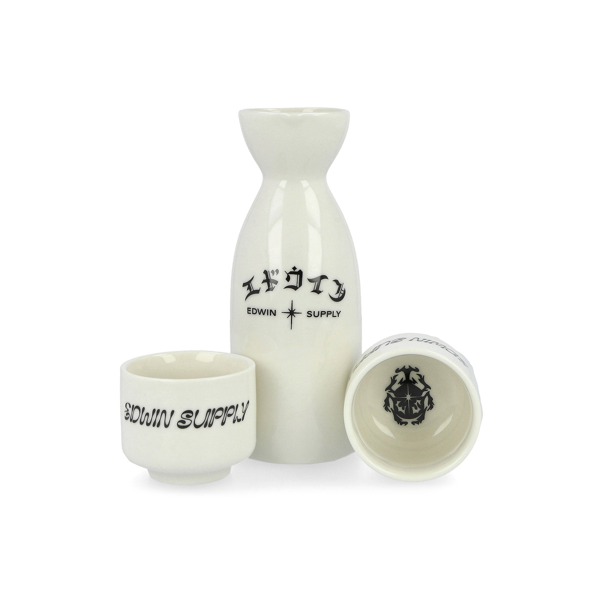 Edwin Sake Set White - Black Tableware I037612.02.72 | Overkill