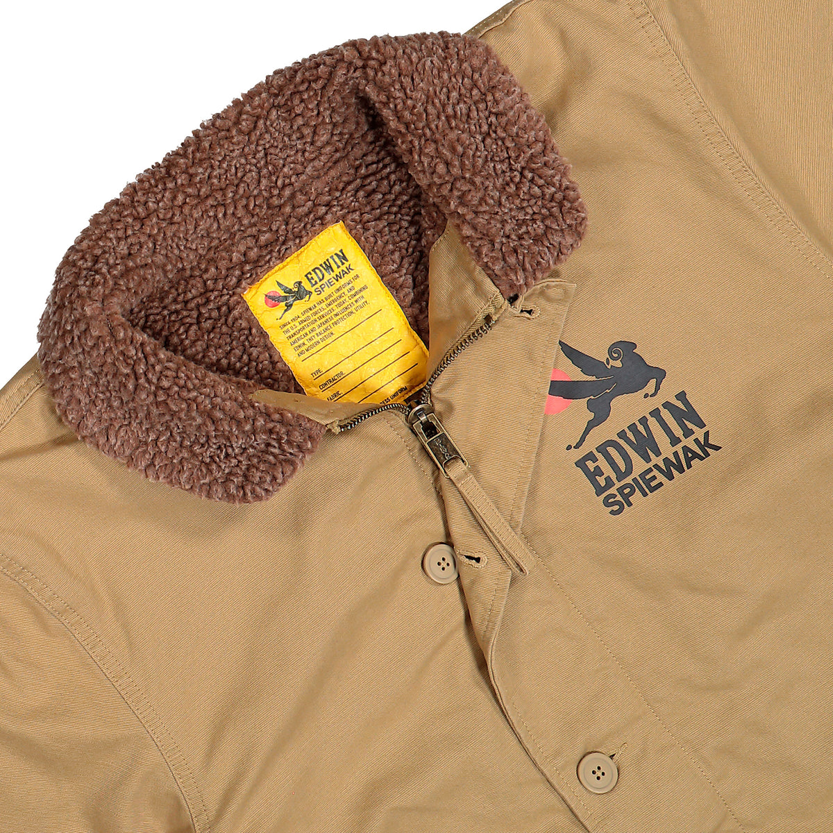 Edwin Deck Jacket Khaki - Stone Washed Jacket I037631.4R.06 Detailfoto | Overkill