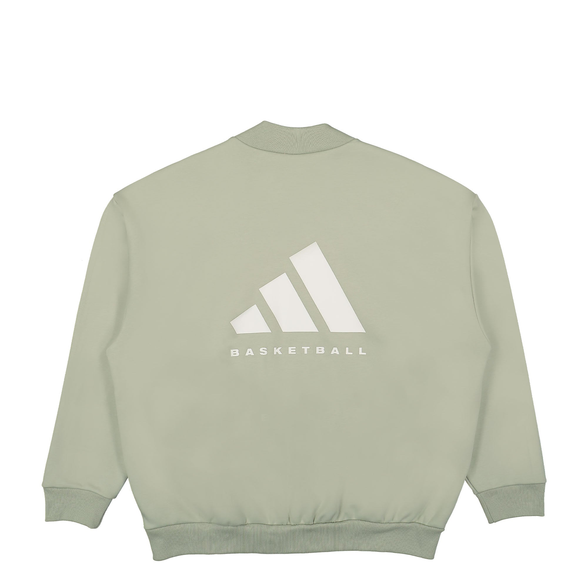 adidas One Basketball Fleece Crew Halo Green Sweatshirts Close-up | Overkill