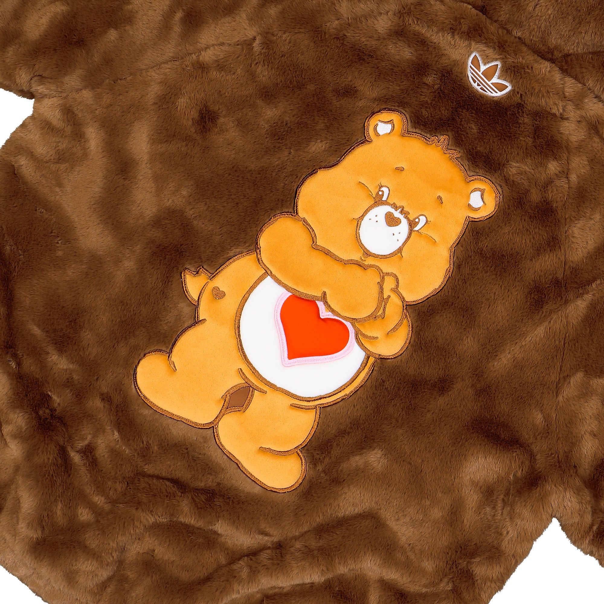 Care Bears x adidas Fur Jacket Preloved Brown Jacket IA4553 Detail View 2 | Overkill