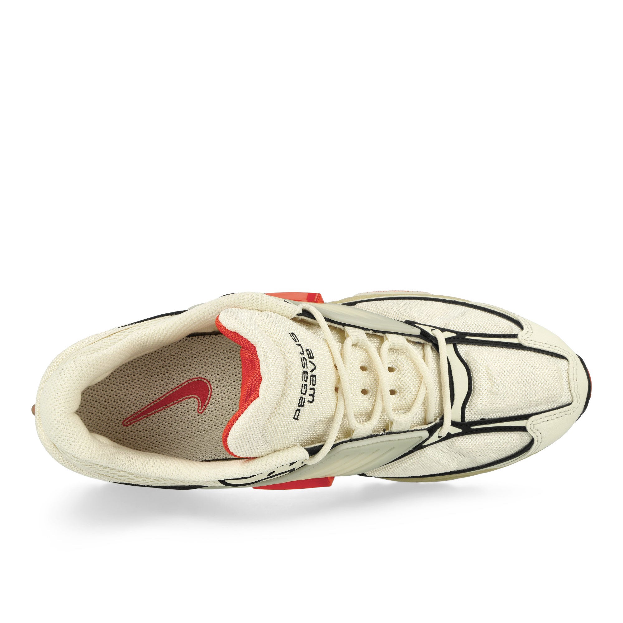 Nike Air Pegasus Wave Coconut Milk / Picante Red - Black Low Top Sneakers Detail View 1 | Overkill