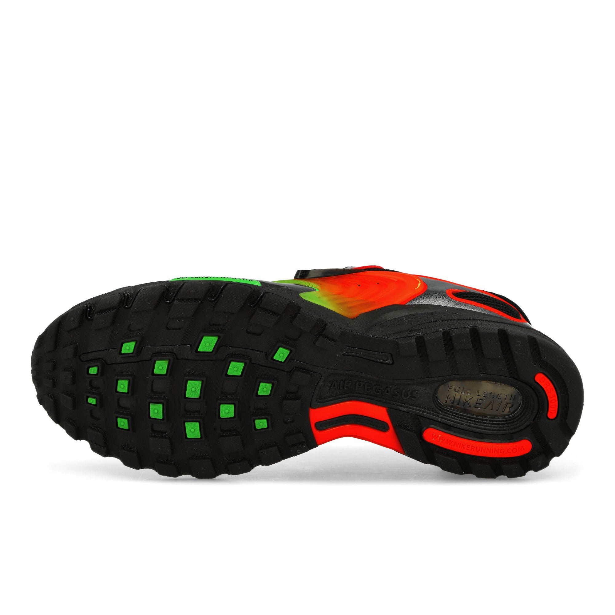 Nike Air Pegasus Wave SE Black / Black - Bright Crimson - Green Strike Low Top Sneakers IB2984 001 Detail View 1 | Overkill
