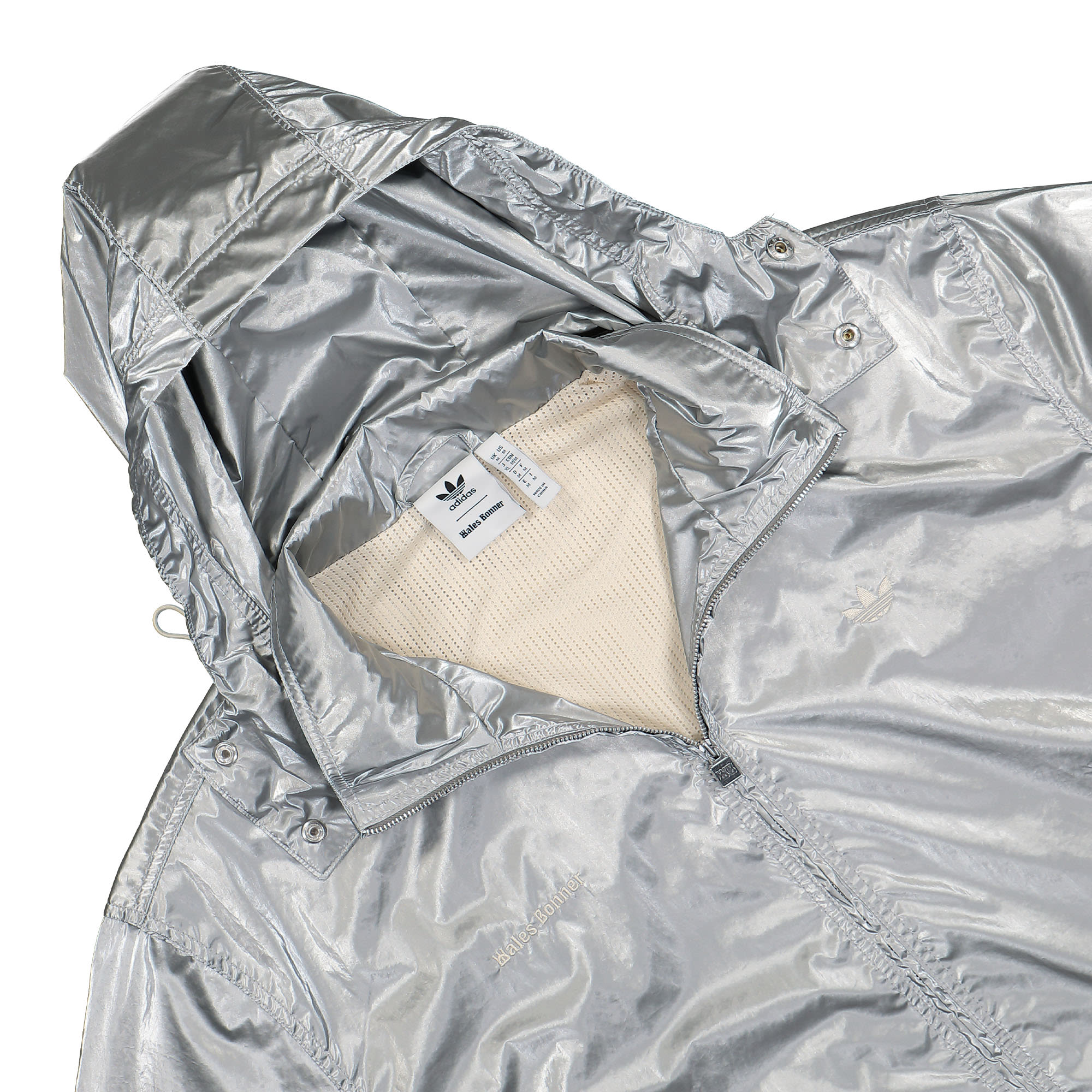 adidas Wales Bonner x adidas Silver Anorak Silver Metallic Jackets Close-up | Overkill