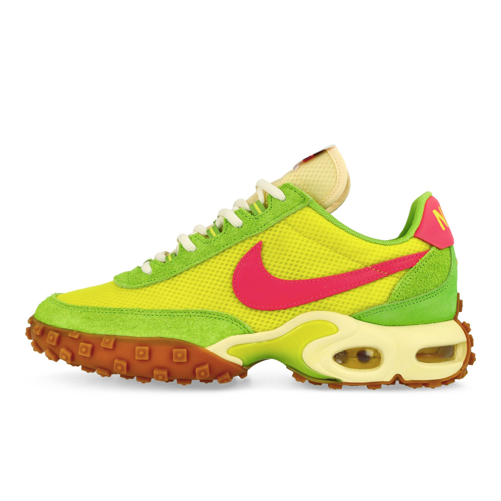 Nike Air Max Waffle SP 2 Electrolime / Flash Crimson - Gum Med Brown Low Top Sneakers IB3656 300 | Overkill