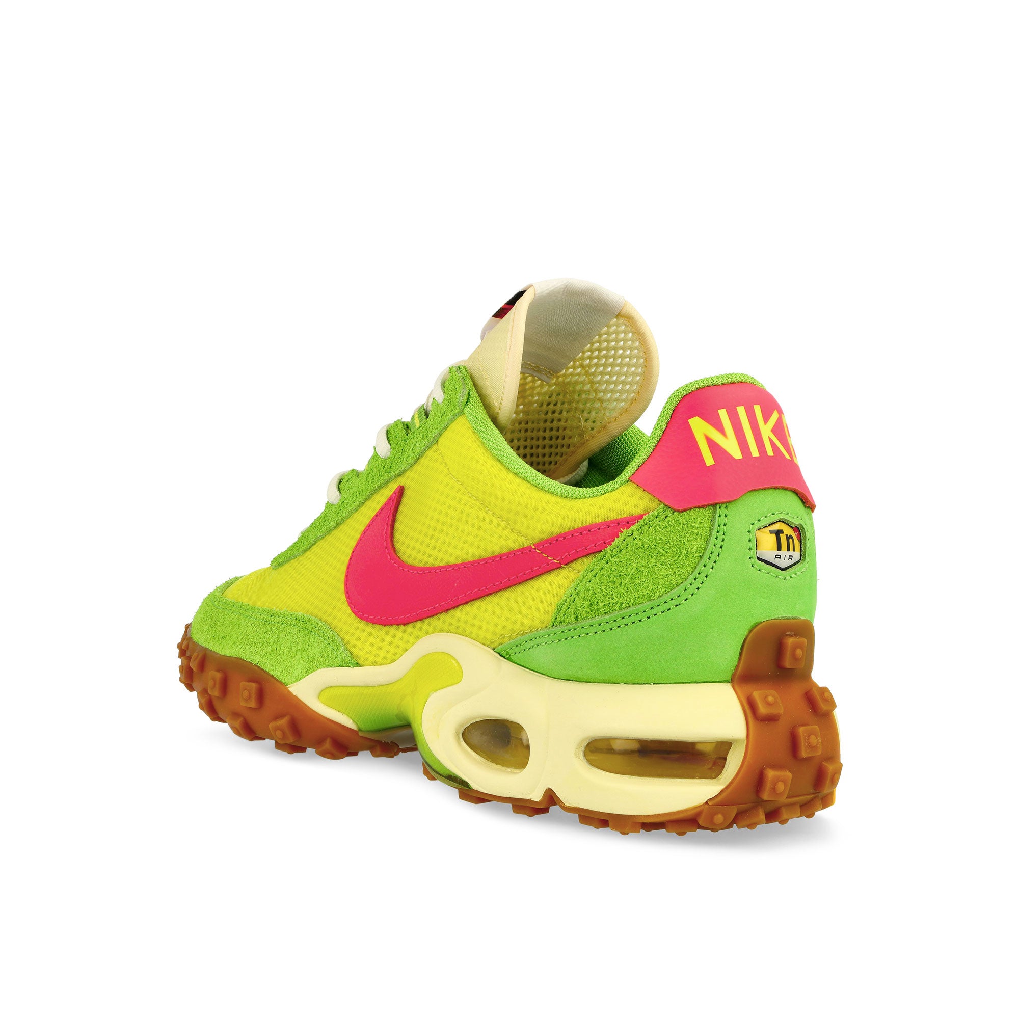 Nike Air Max Waffle SP 2 Electrolime / Flash Crimson - Gum Med Brown Low Top Sneakers IB3656 300 Material | Overkill